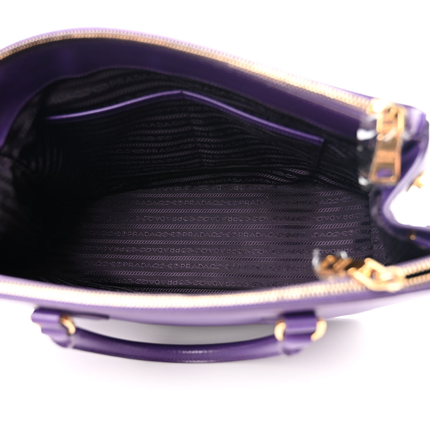 Saffiano Medium Galleria Double Zip Tote Viola