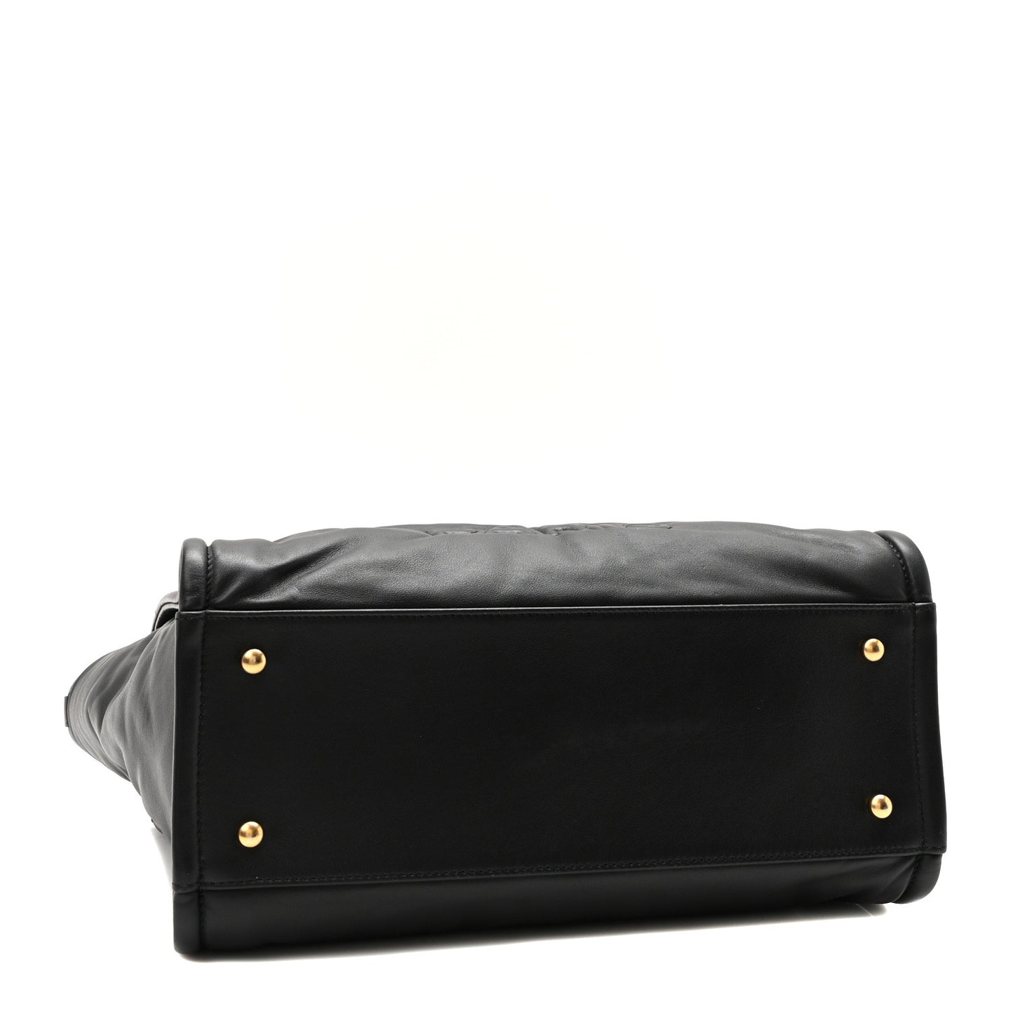 Calfskin Small Deauville Tote Black