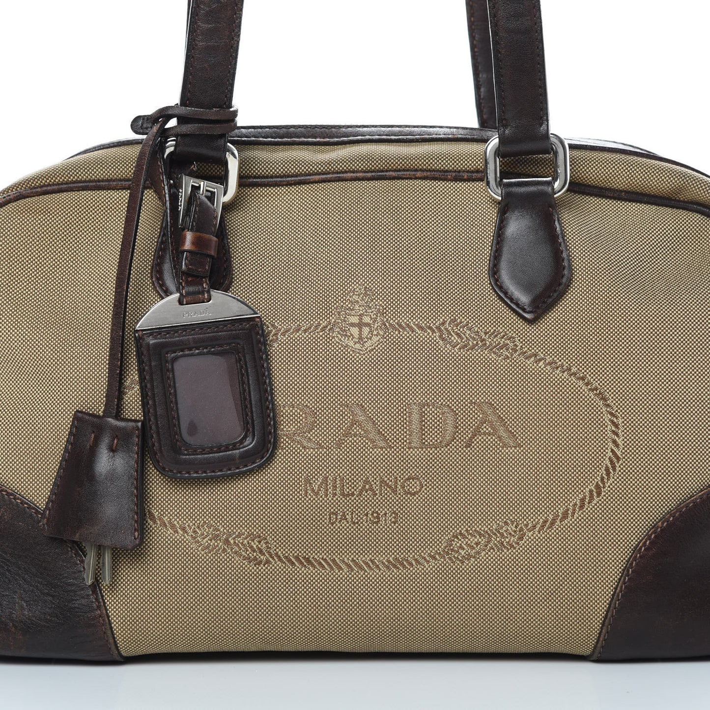 Jacquard Logo Bauletto Corda Bruciato