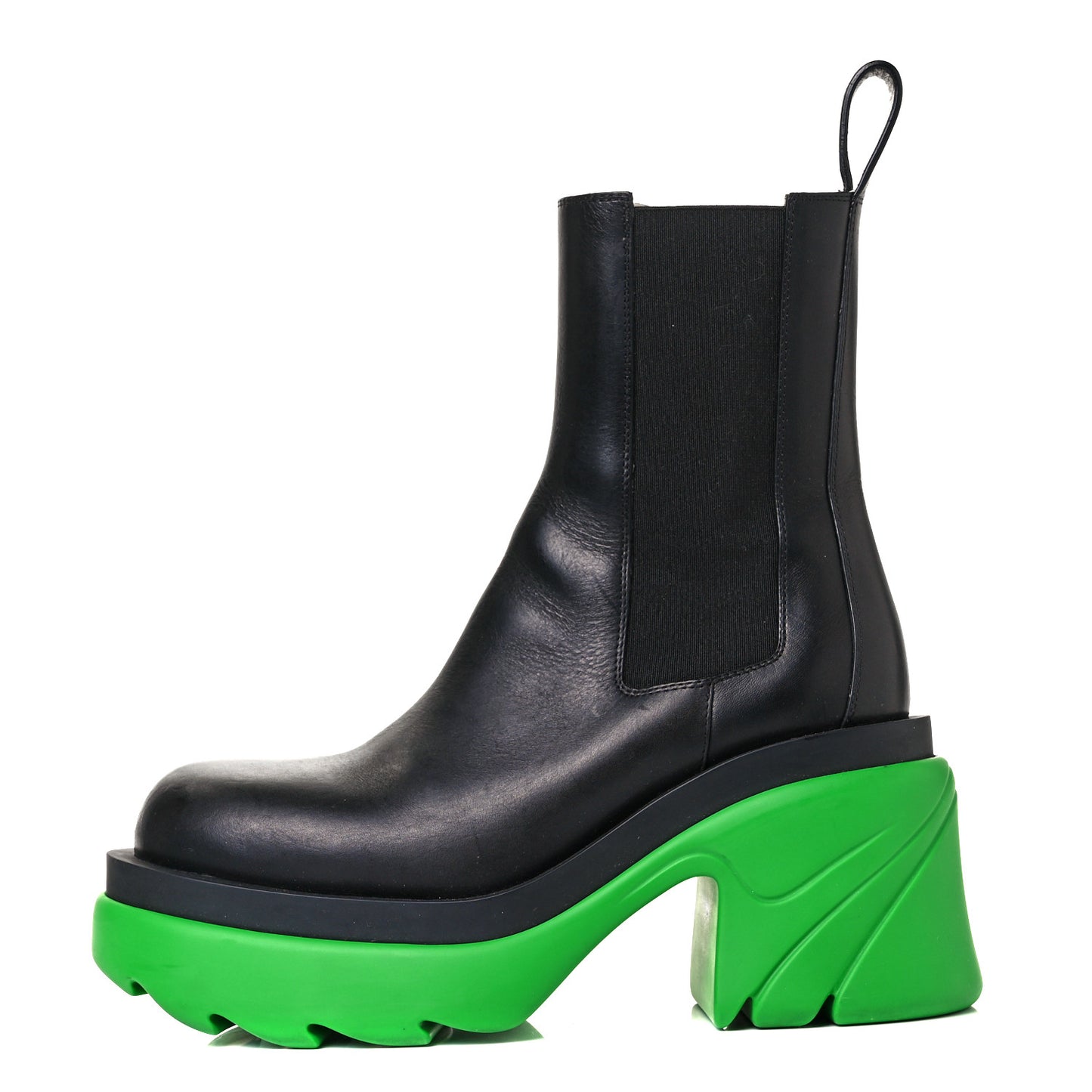 Calfskin The Flash Chelsea Boots 37 Black Grass