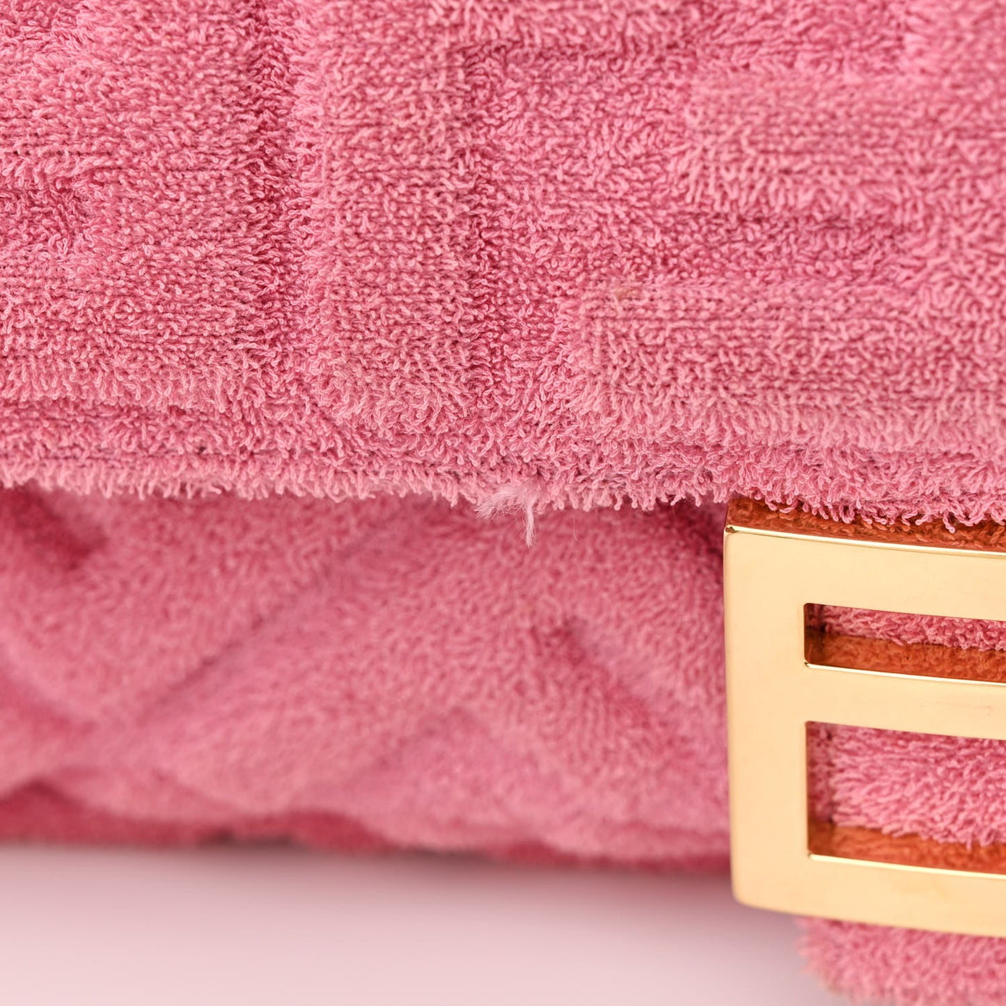 Terry Cloth Vitello Century Matte FF 1974 Embossed Baguette Lollypop
