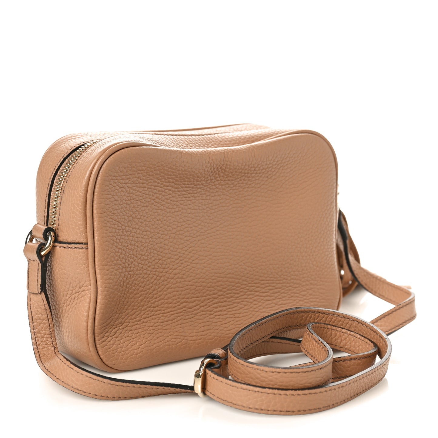 Pebbled Calfskin Small Soho Disco Bag Camelia