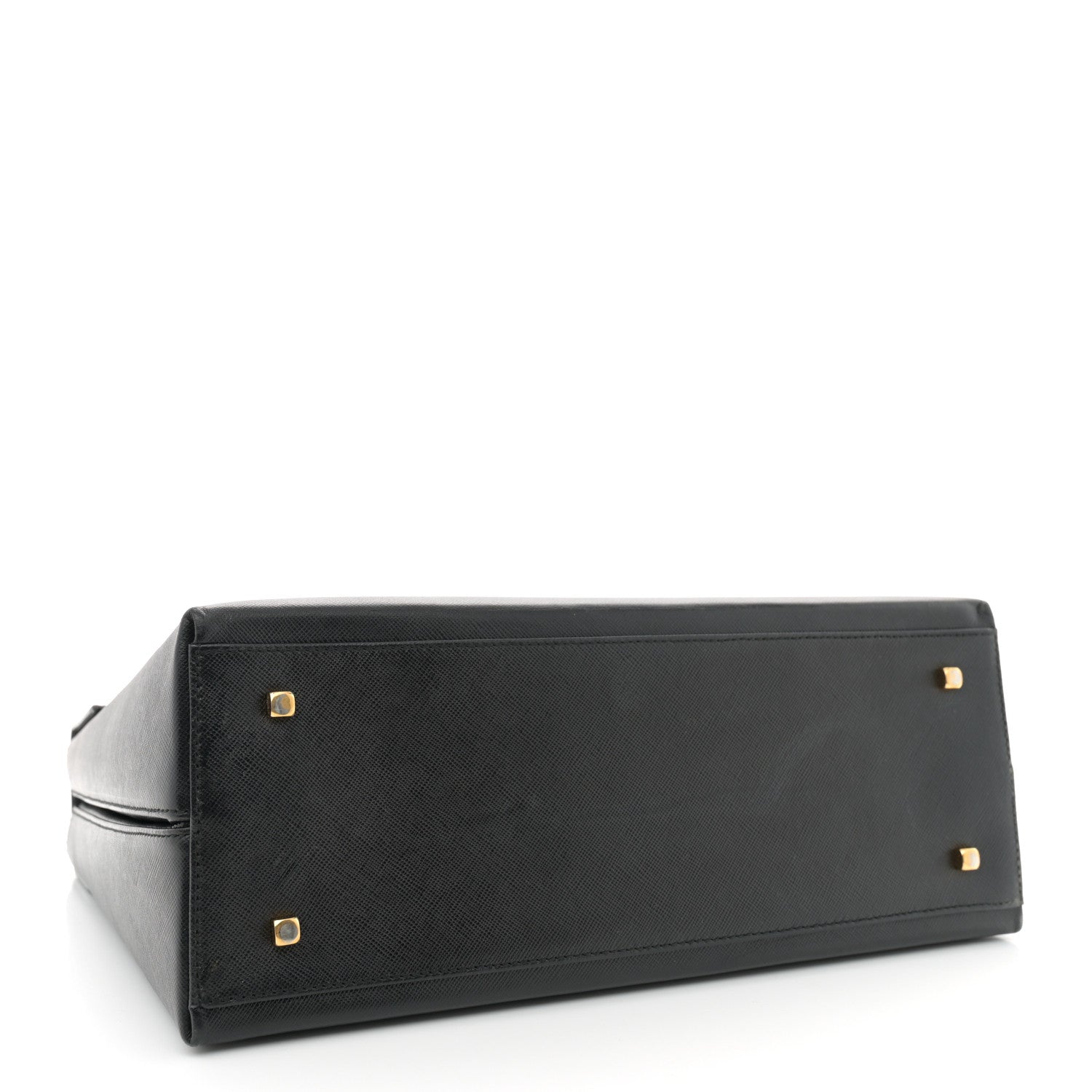 Salvatore Ferragamo Hammered Calfskin Iconic Large Top Handle Bag Black 4 of 10