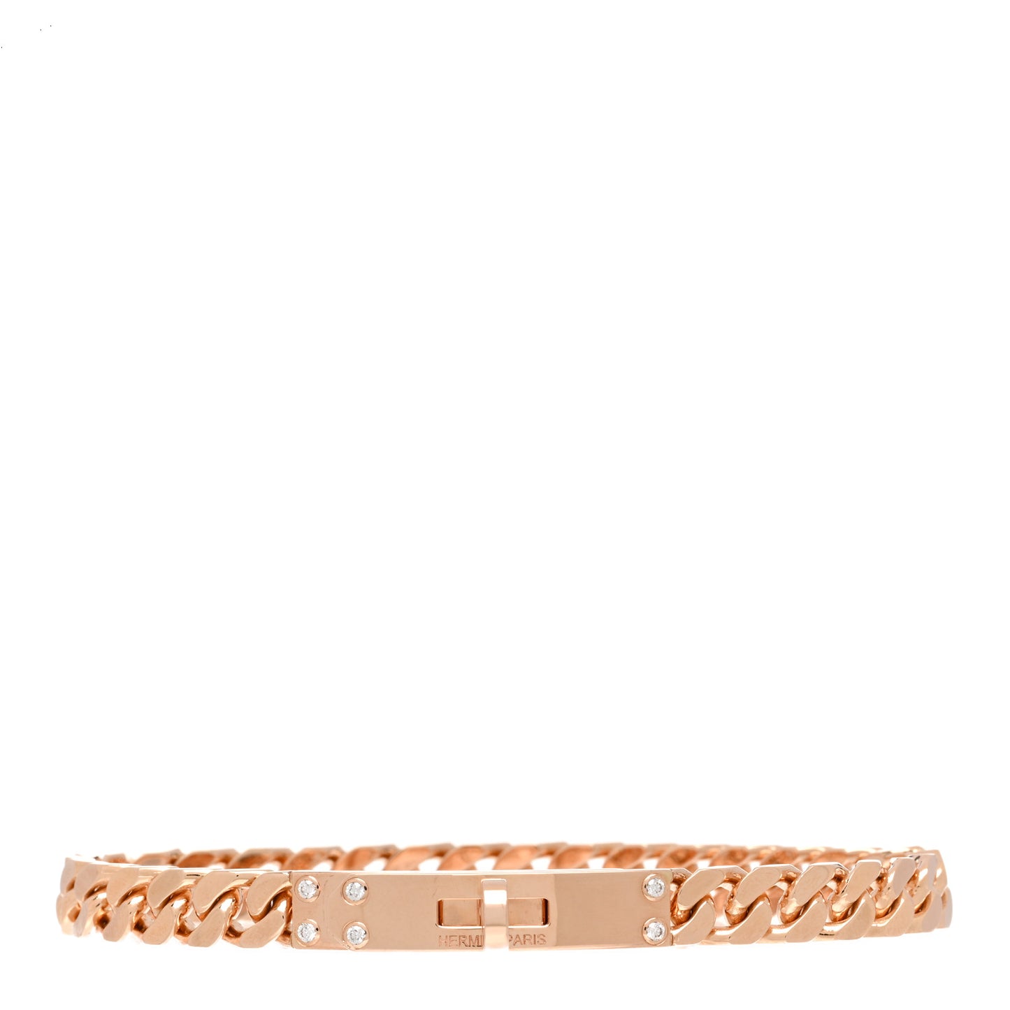 18K Rose Gold Diamond PM Kelly Chaine Bracelet LG