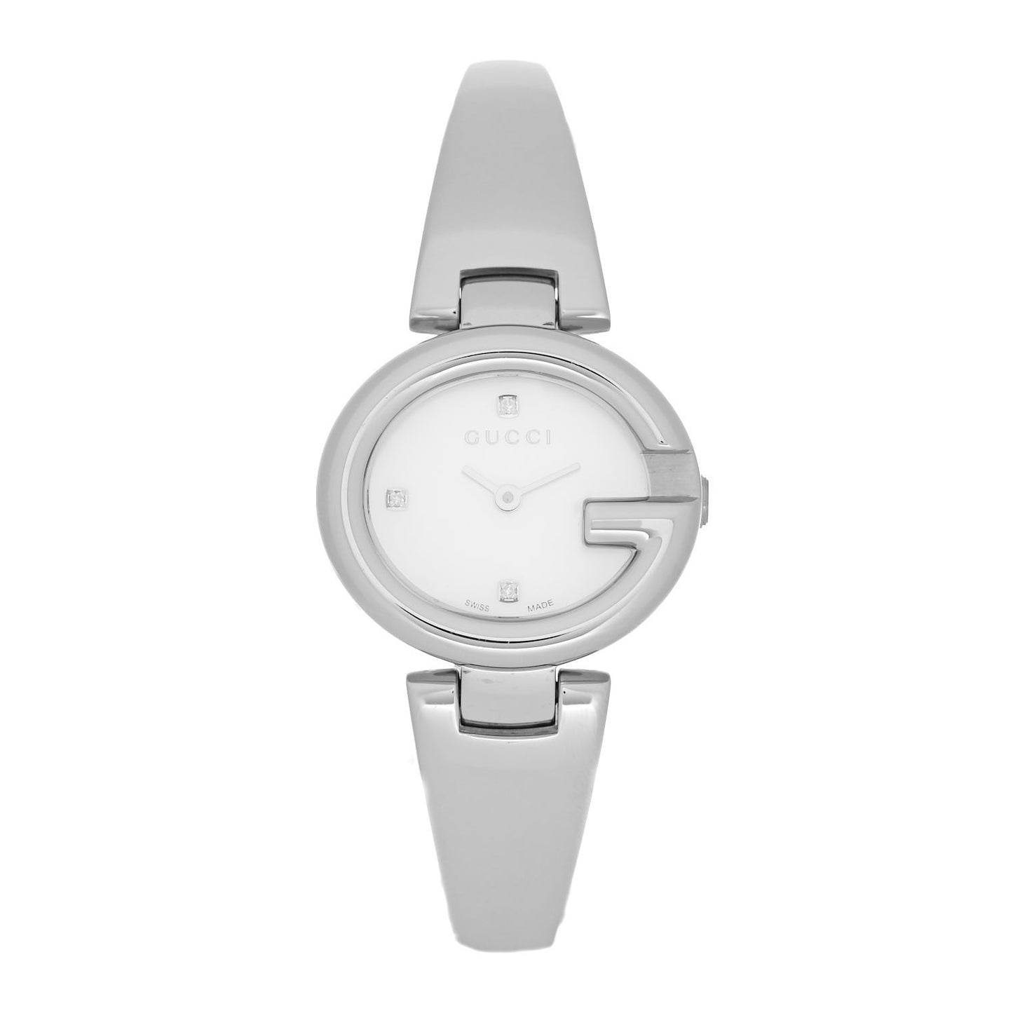 Stainless Steel Diamond Mother of Pearl 27mm Guccissima Quartz Watch