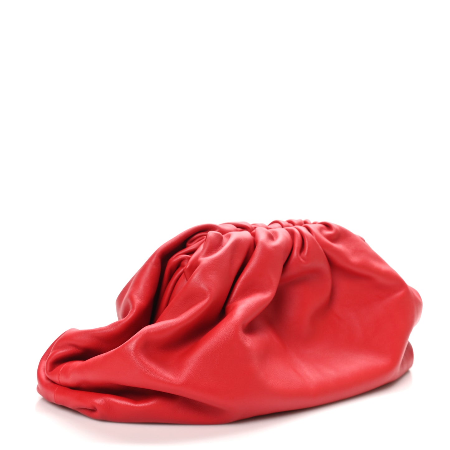 Smooth Butter Calf The Pouch Oversized Clutch Bright Red