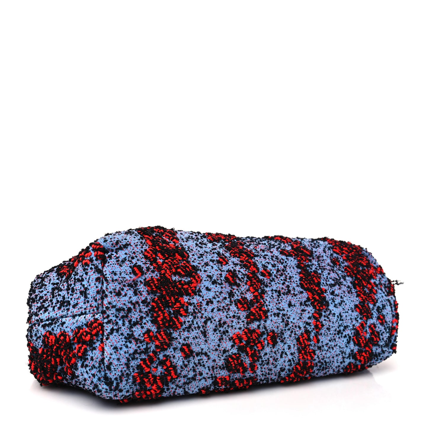 Textured Fabric Medium The Point Triangle Bag Red Blue