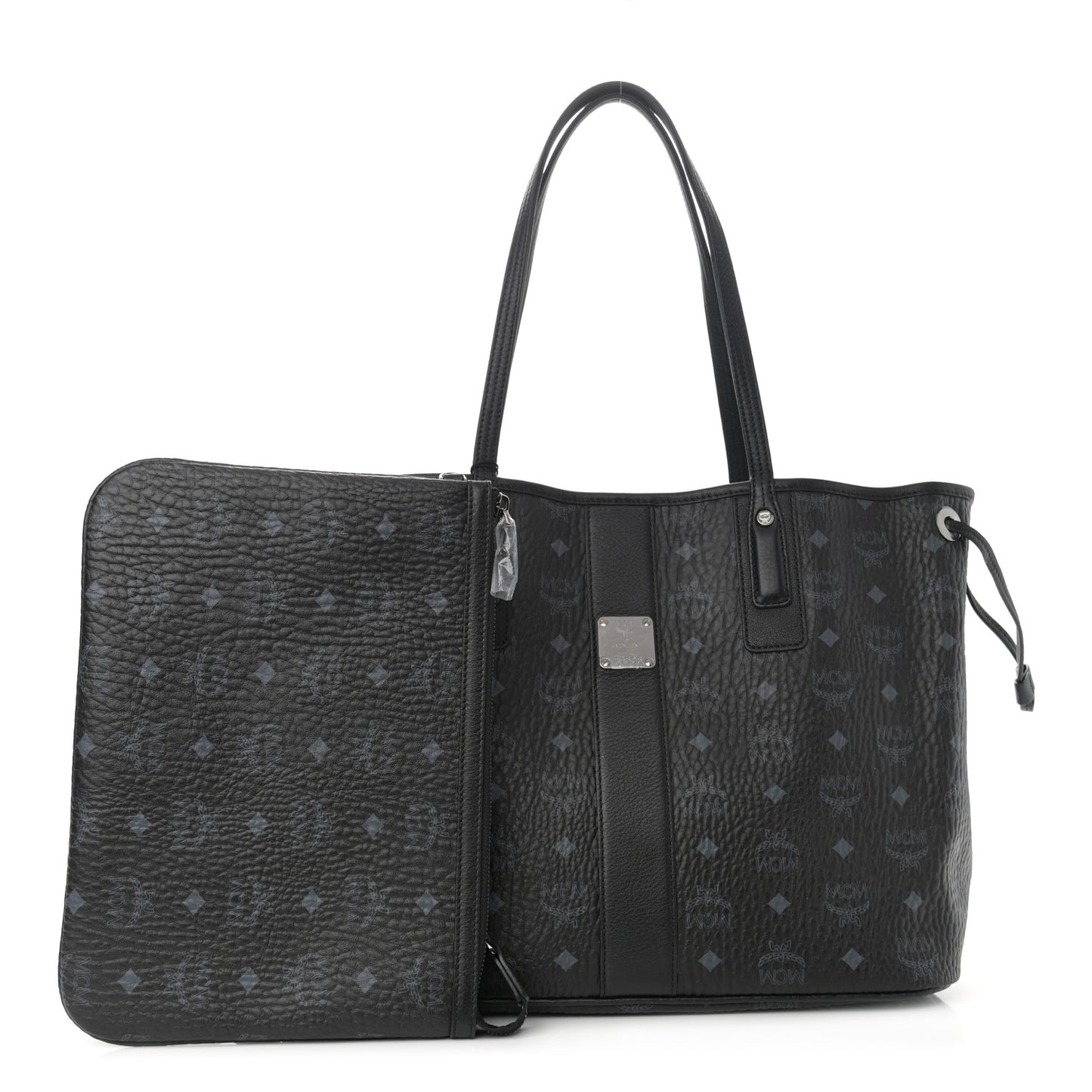 Visetos Medium Liz Reversible Shopper Tote Black