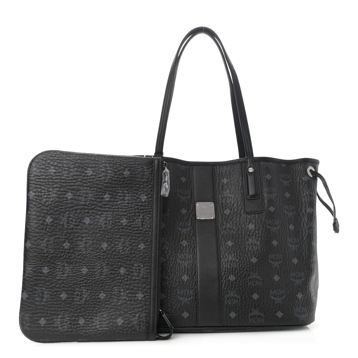 MCM Visetos Medium Liz Reversible Shopper Tote Black 1 of 16