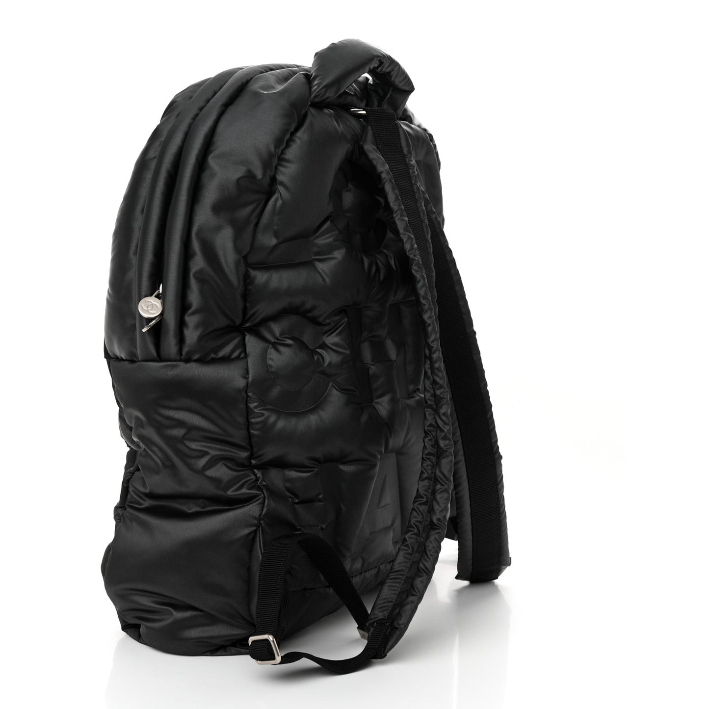 Nylon Embossed Doudoune Backpack Grey