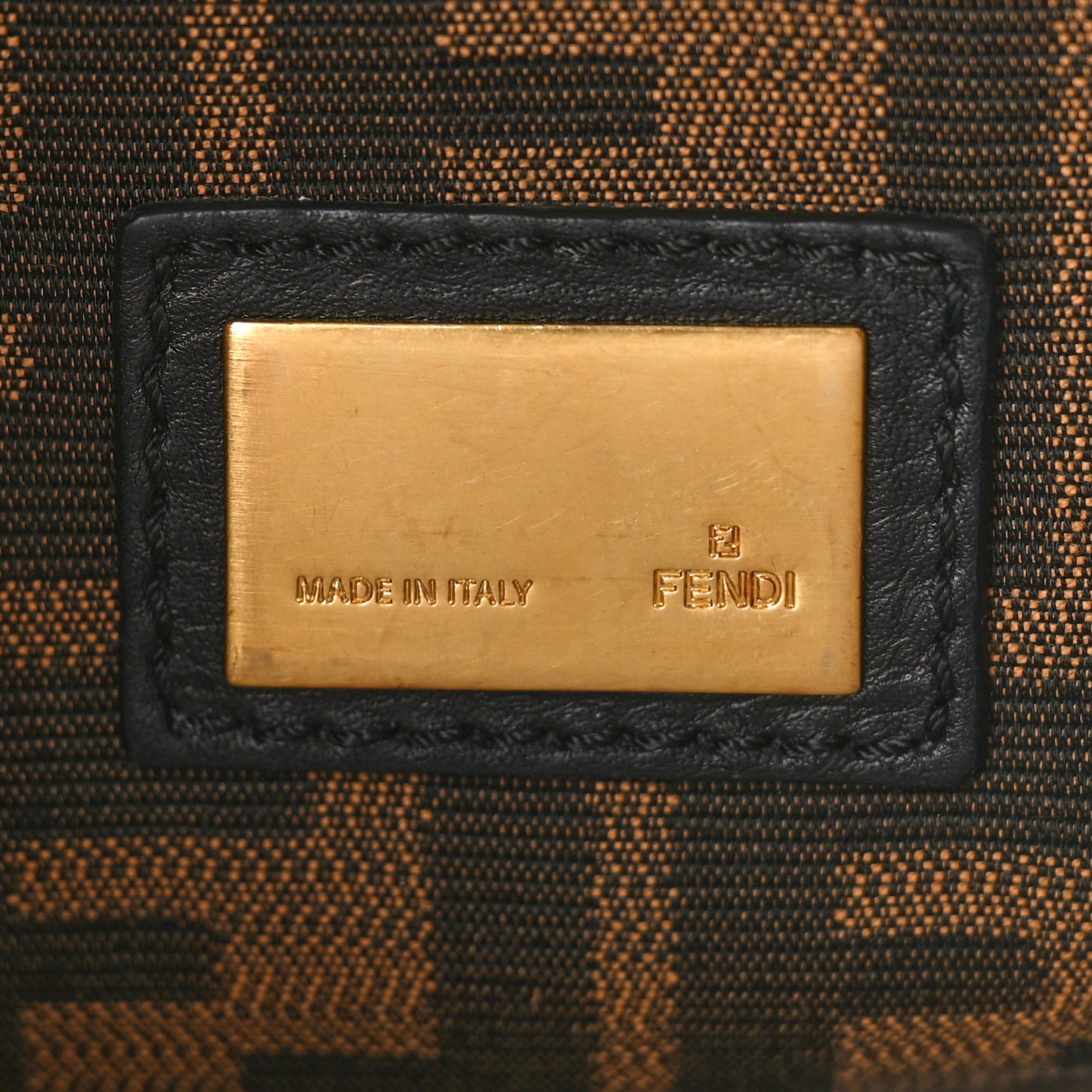 Goatskin Zucca Medium Peekaboo Iconic Satchel Black Tobacco