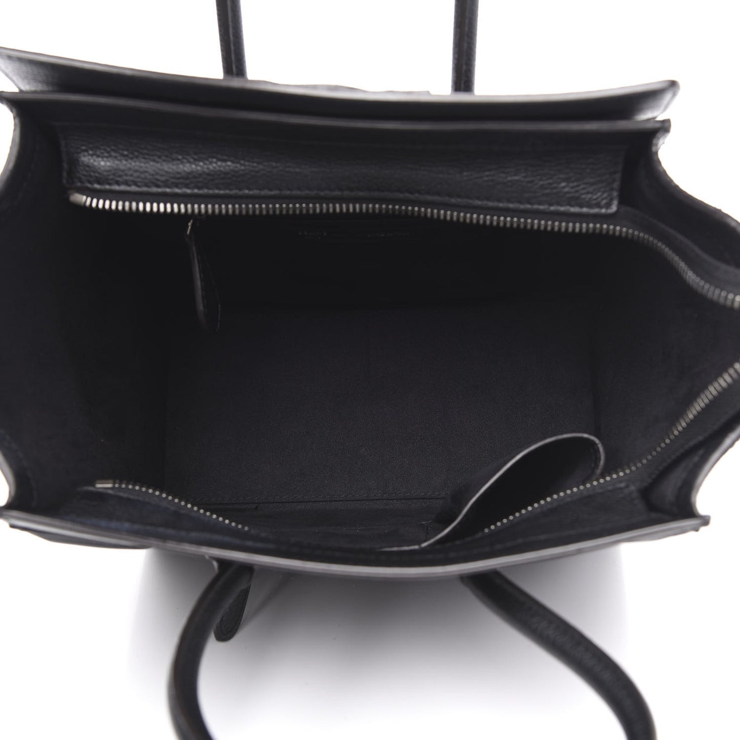 Drummed Calfskin Micro Luggage Black