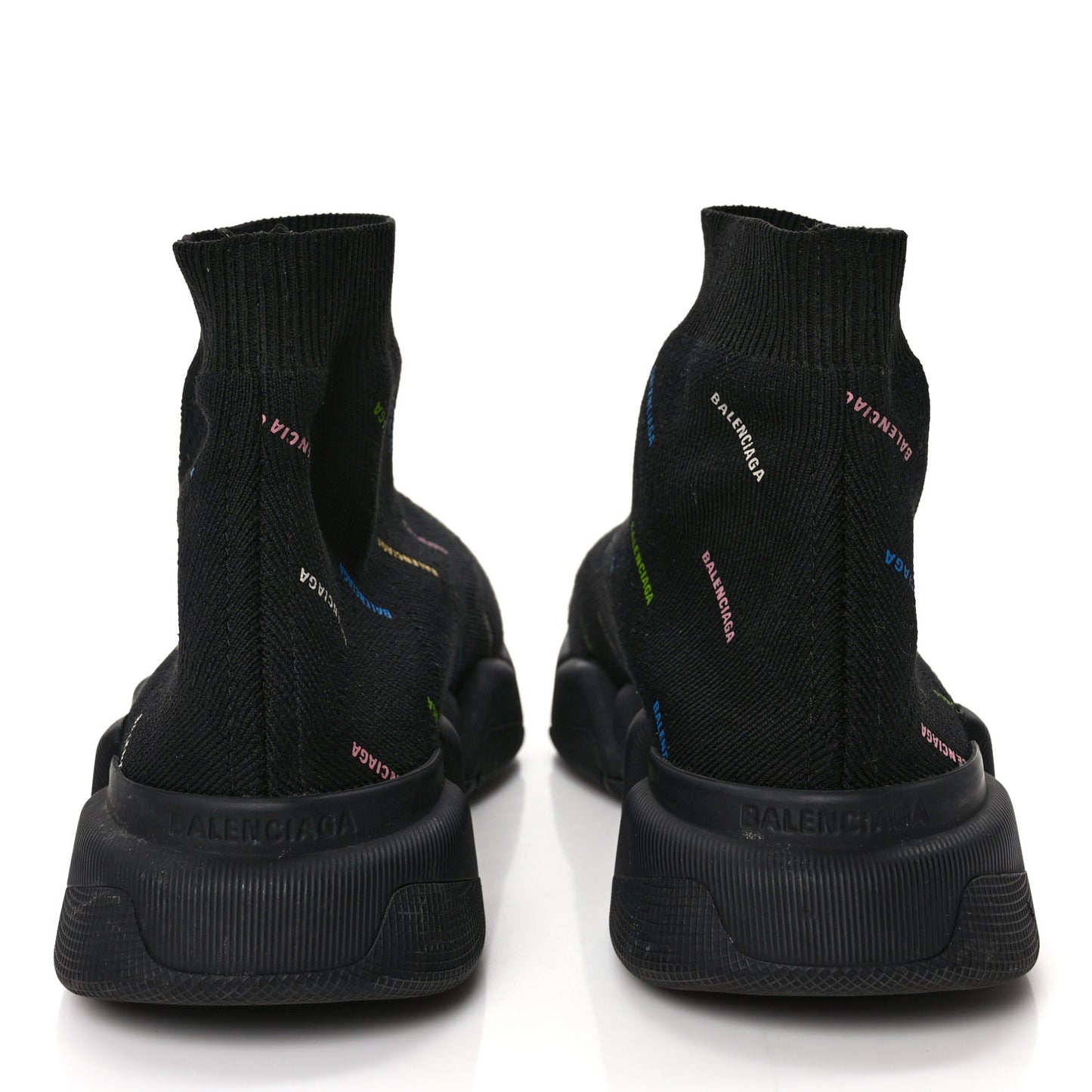 Technical 3D Recycled Knit Allover Logo Mens Speed 2.0 Sneakers 40 Black Multicolor