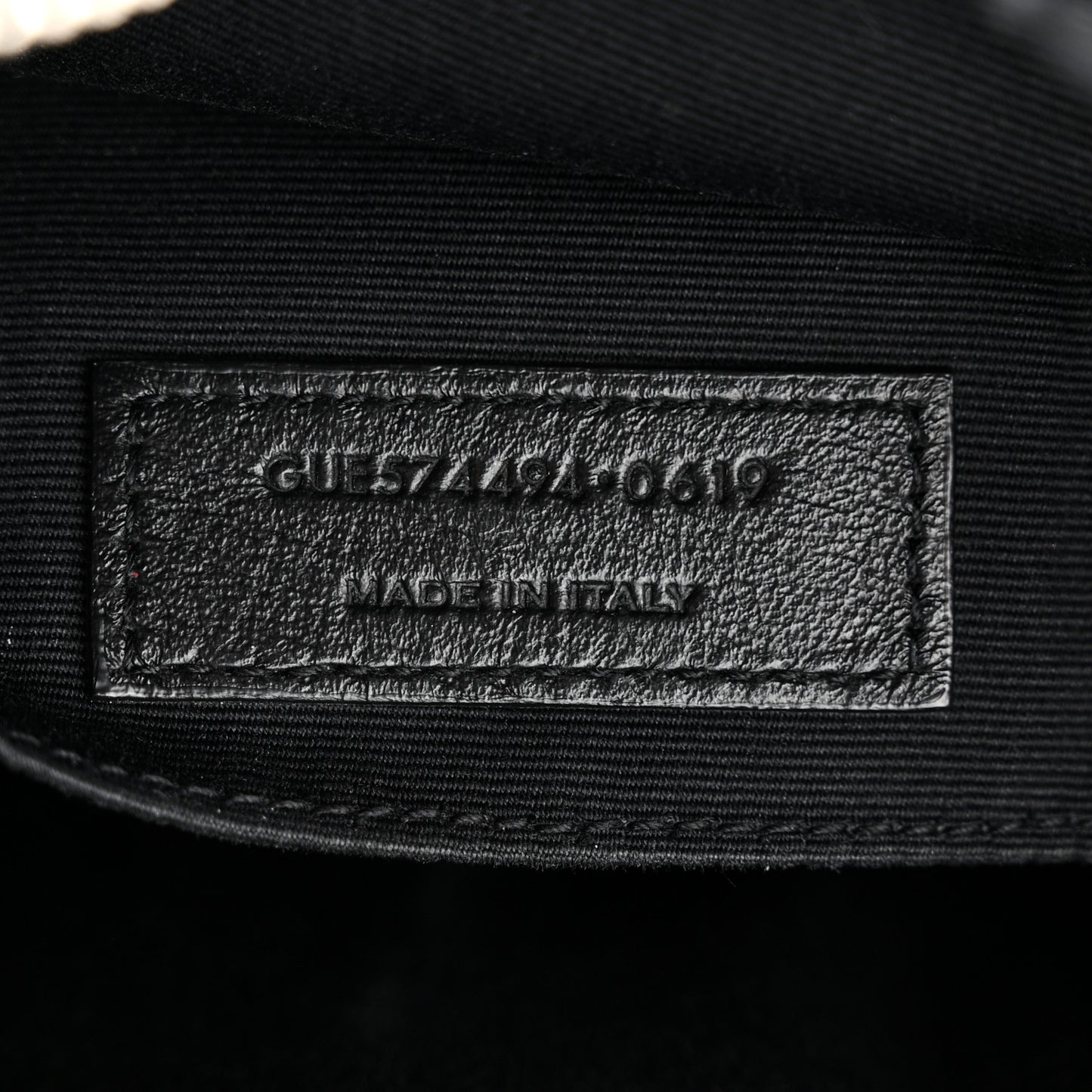 Grained Lambskin Monogram Lou Camera Bag Black