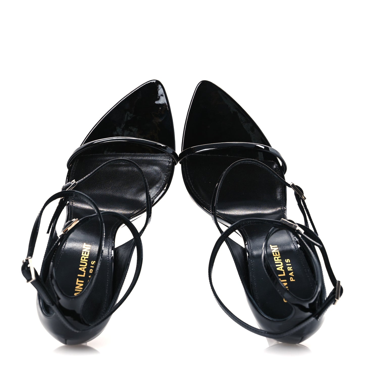 Patent Calfskin Dita 110 Sandals 38 Black