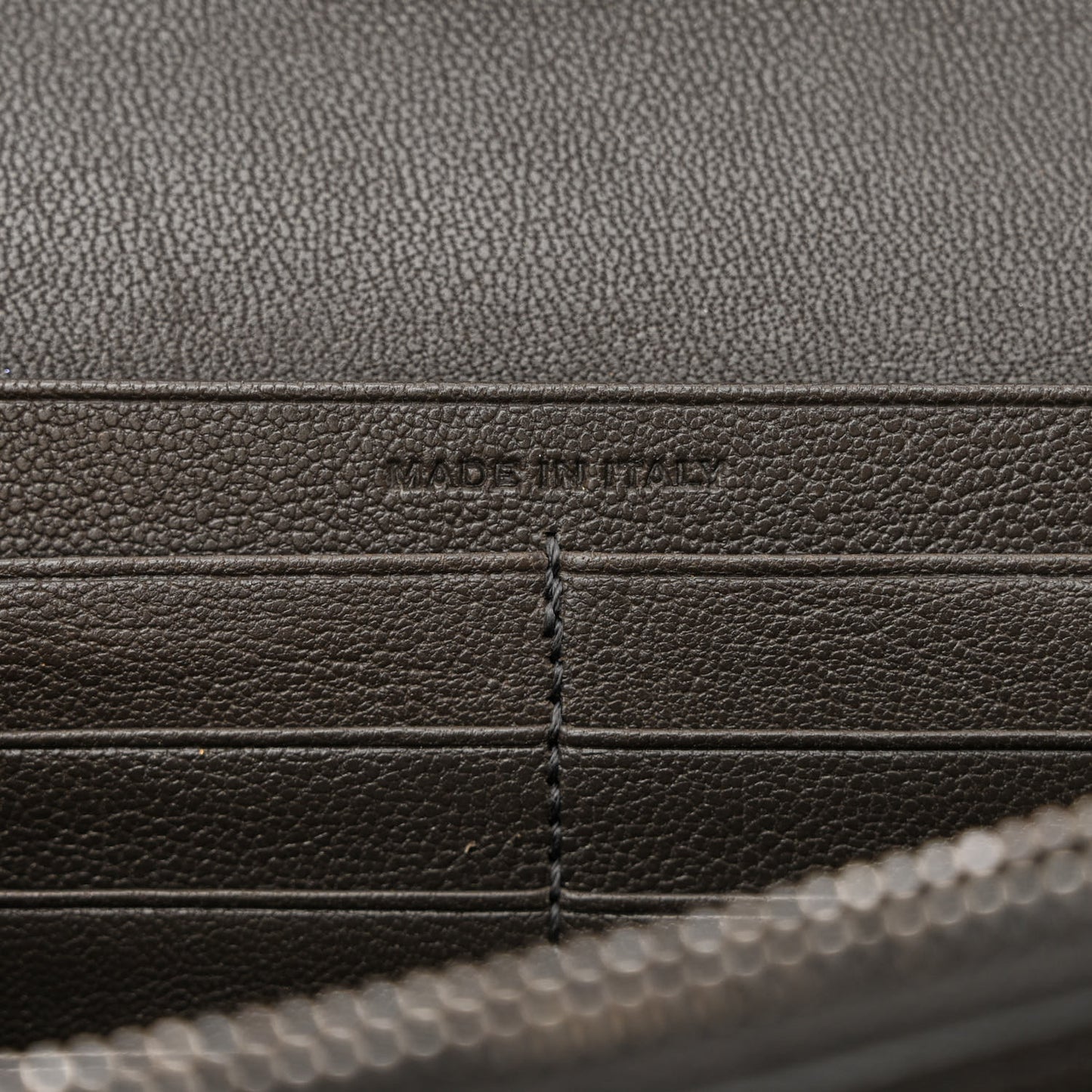 Sheepskin Tri-Quilt Monogram Envelope Chain Wallet Earth