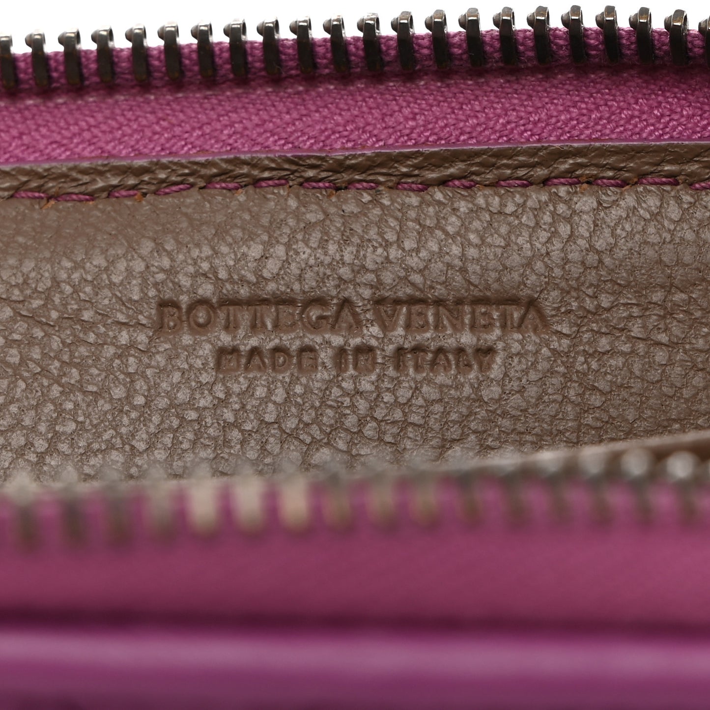 Nappa Intrecciato Zip Around Coin Purse Peony