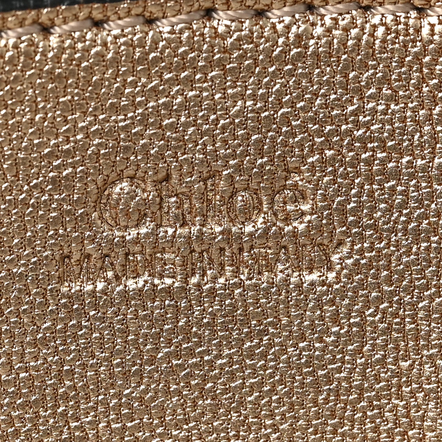Metallic Grained Goatskin Nano Drew Shoulder Bag Abstract Gold