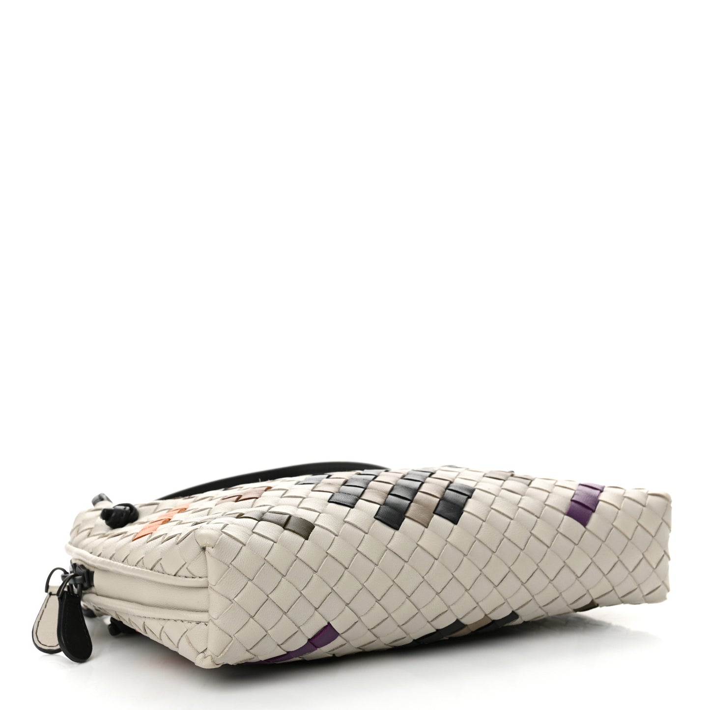 Nappa Intrecciato Nodini Crossbody Messenger Cement Abstract