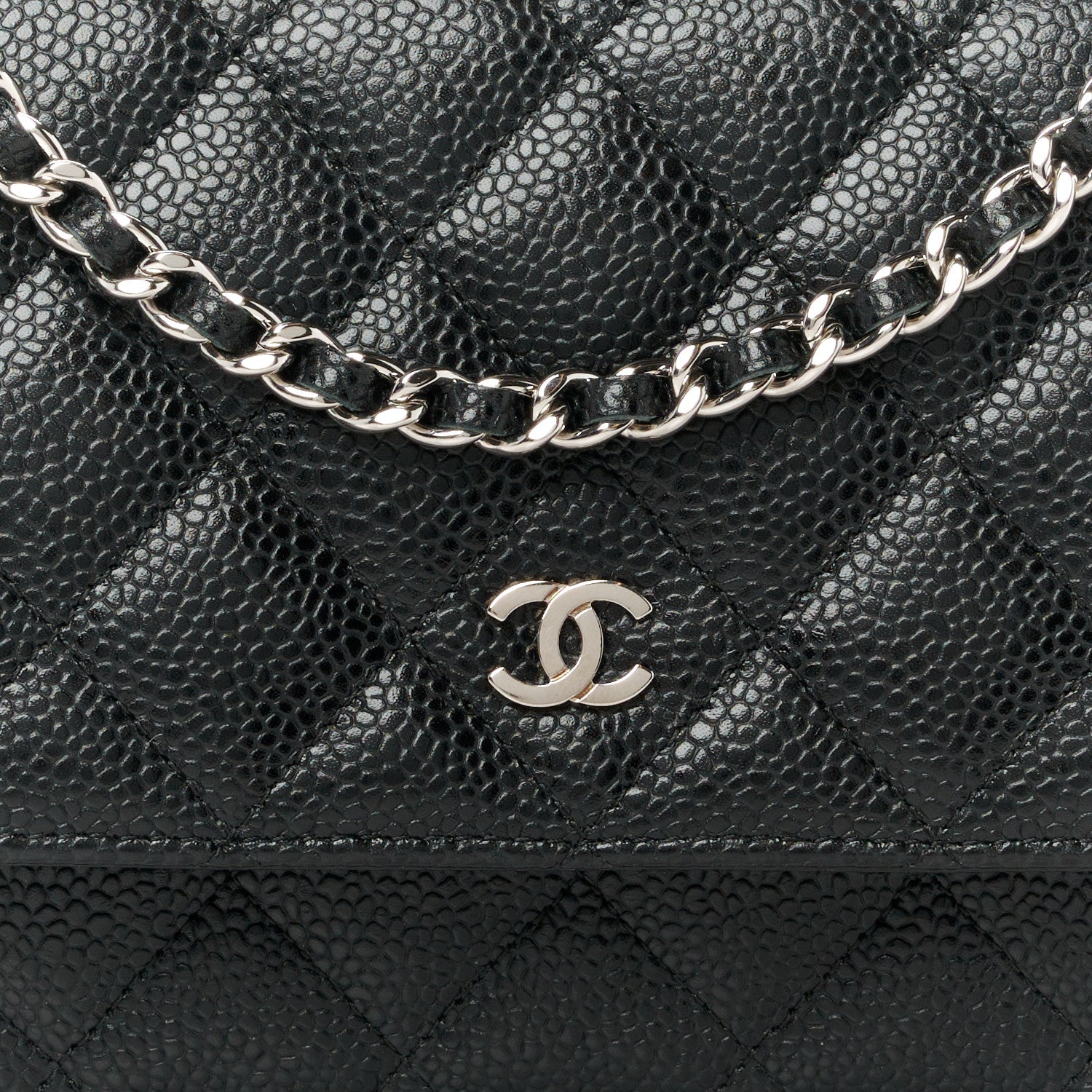 Chanel Caviar Quilted Wallet on Chain WOC Black 9 of 12