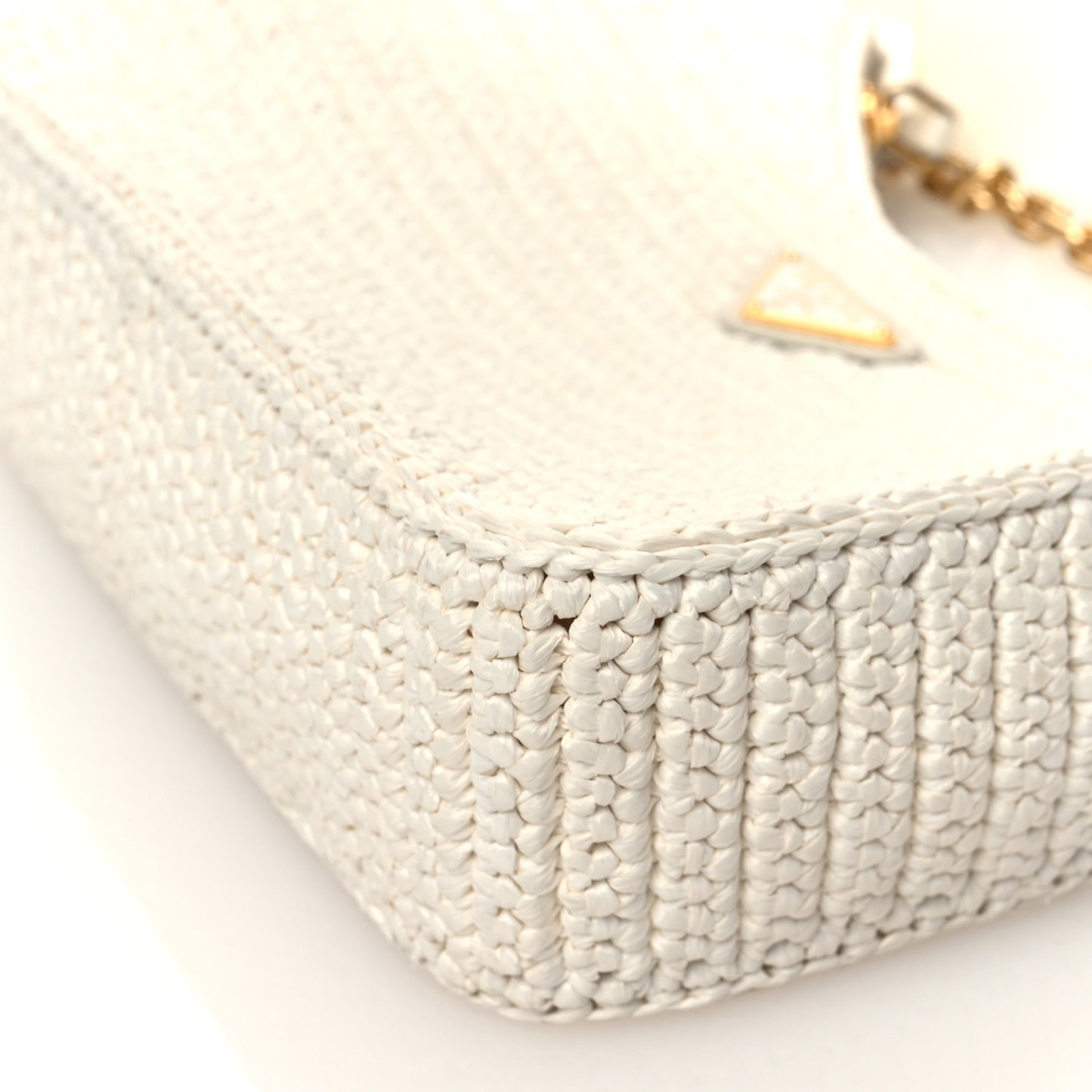 Yarn Raffia Effect Crochet Re-Edition 2005 Shoulder Bag White