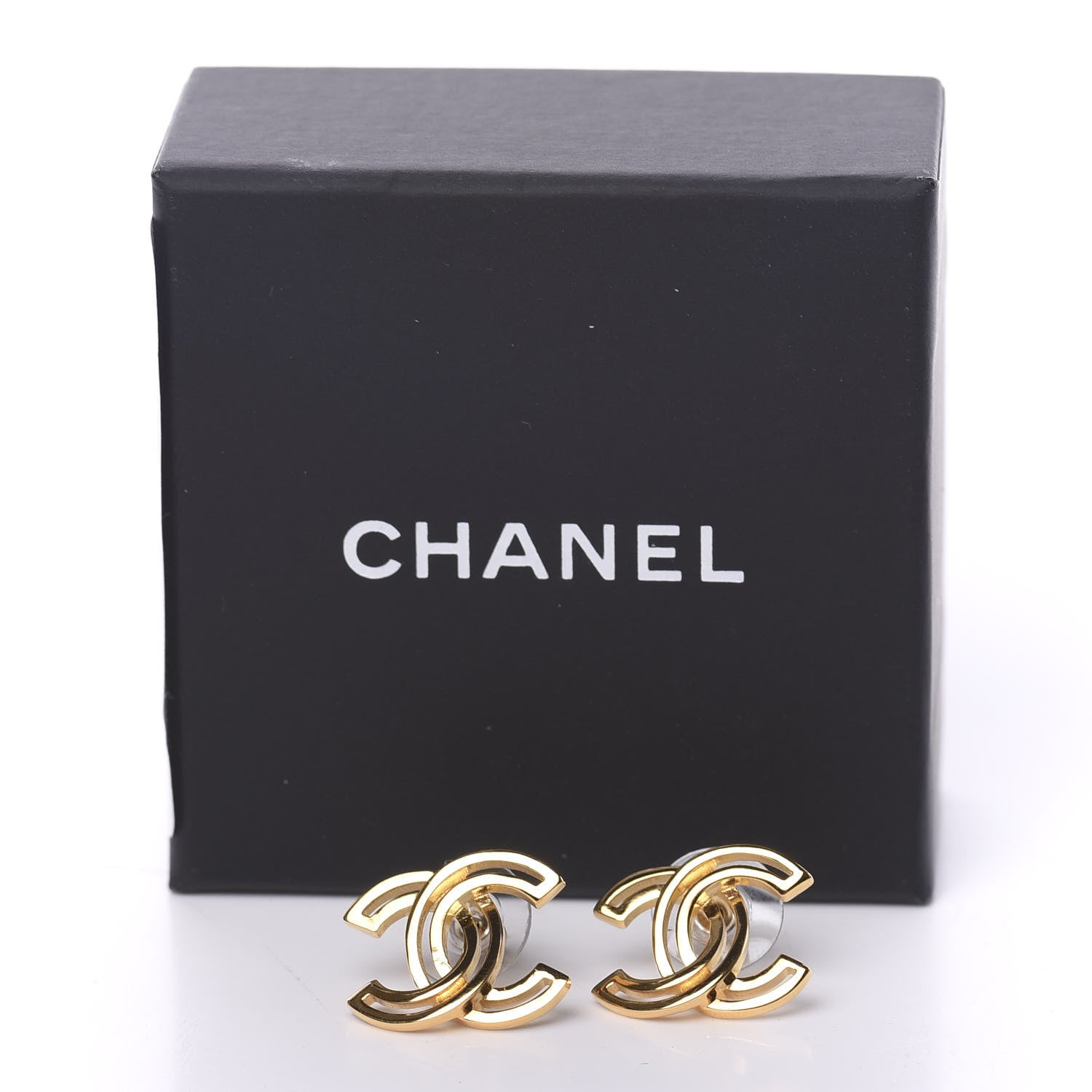 Chanel Metal Obazine CC Earrings Gold 6 of 6