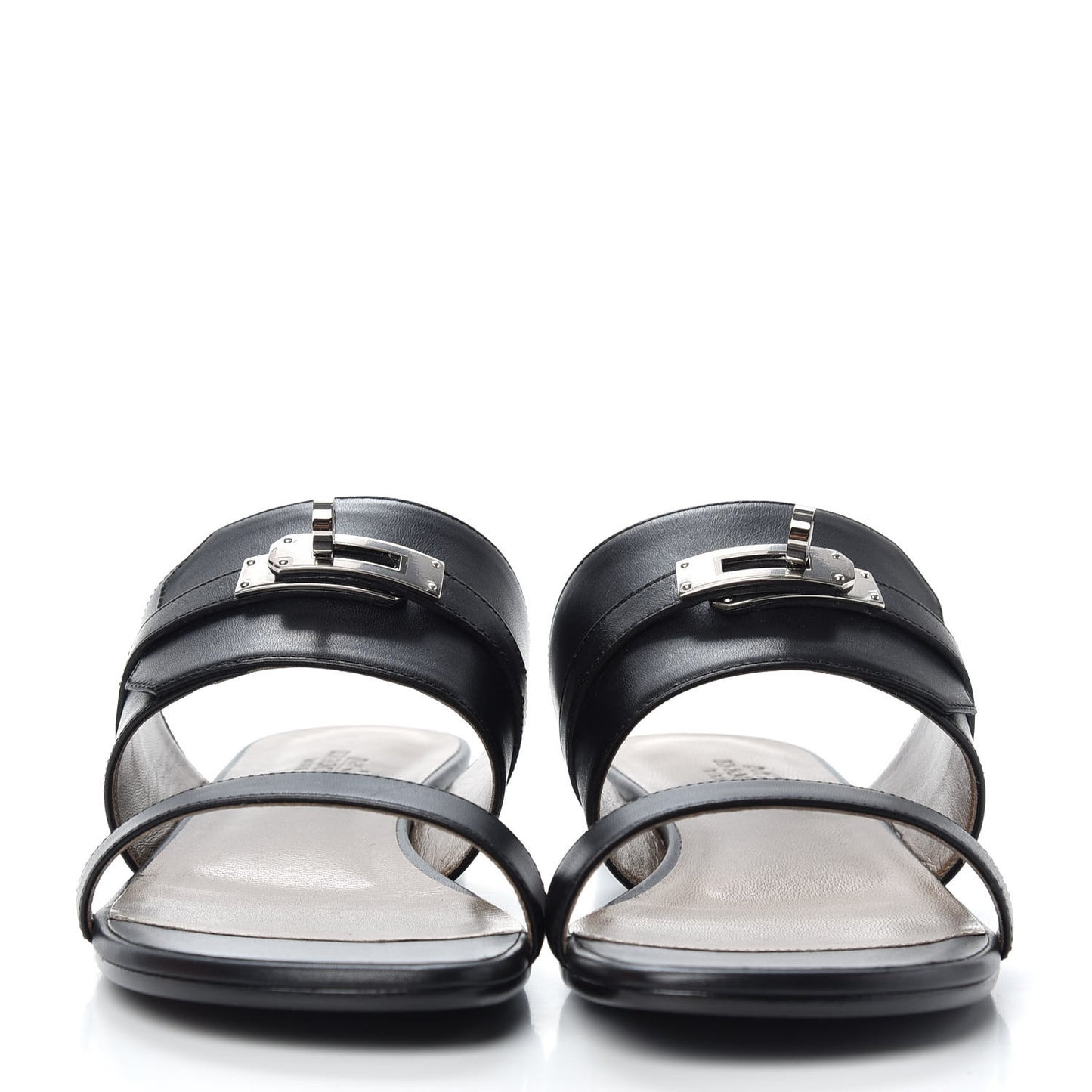 Calfskin Avenue Sandals 38 Black
