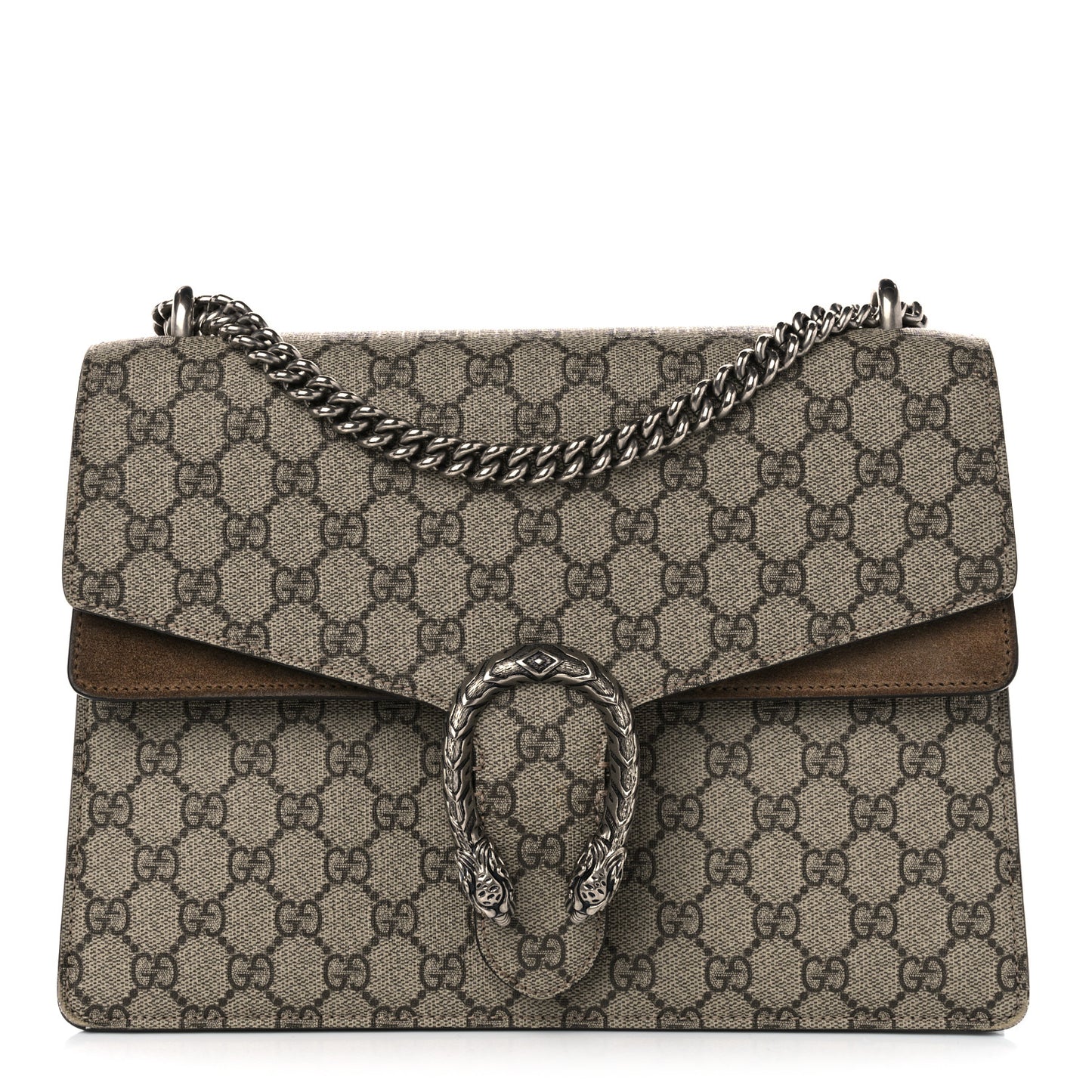 GG Supreme Monogram Medium Dionysus Shoulder Bag Taupe