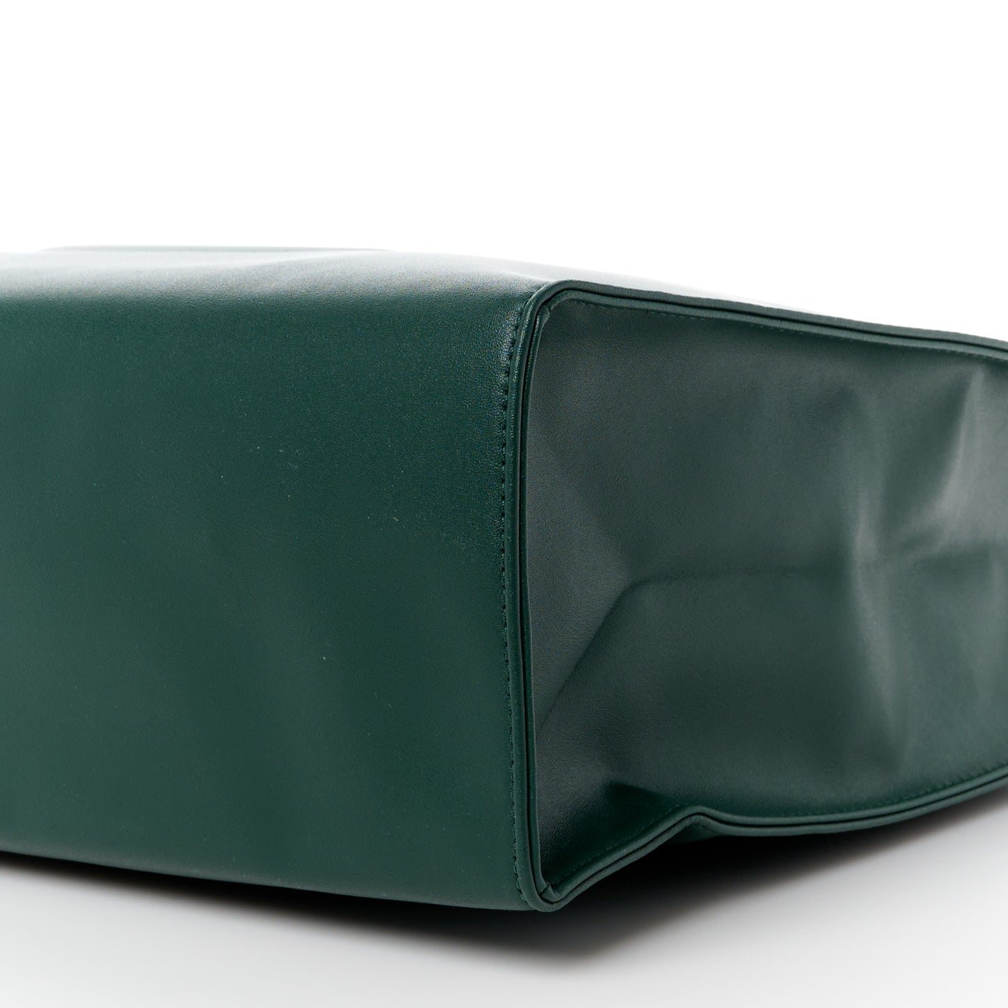 Vegan Leather Medium Shopping Bag Dark Olive