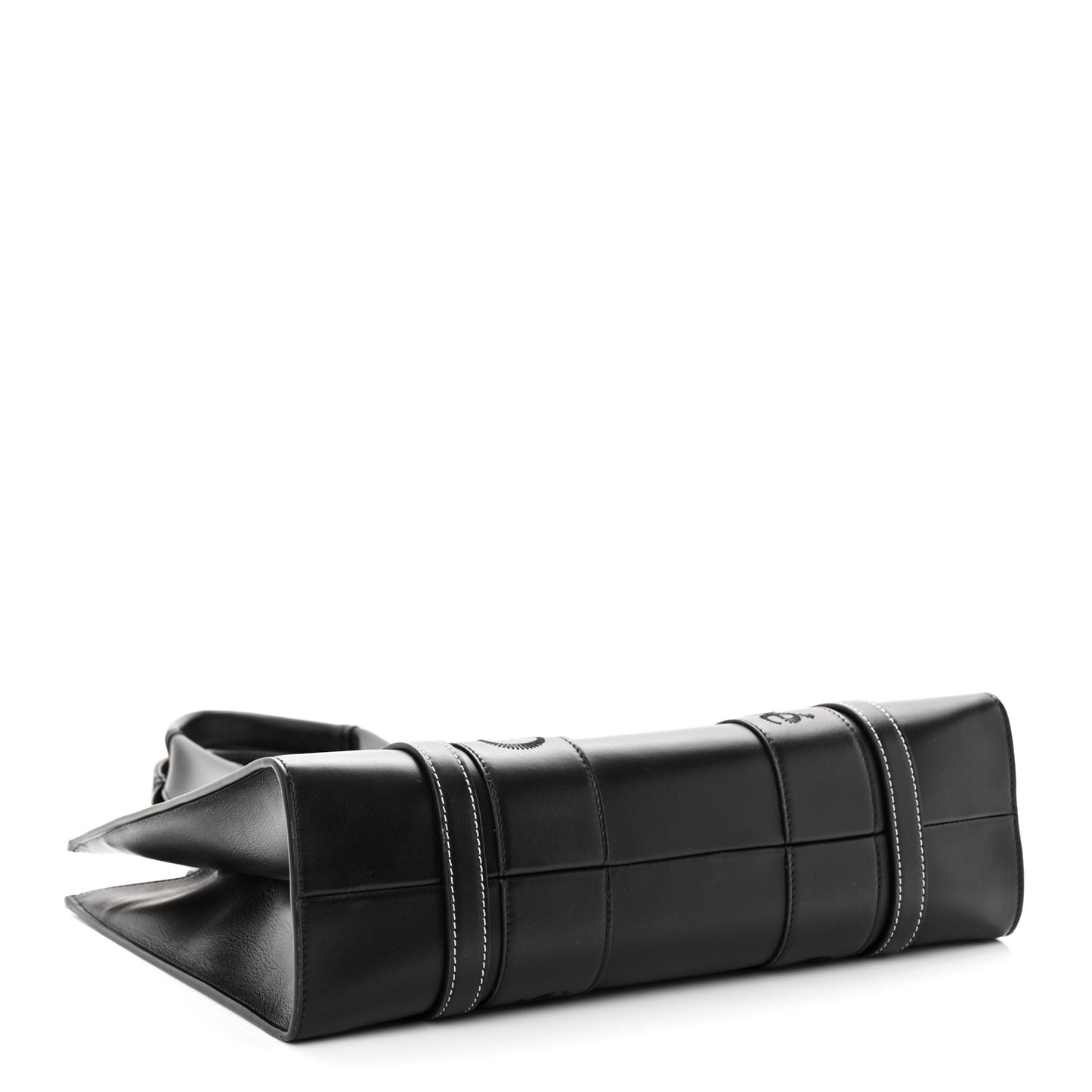 Calfskin Medium Woody Tote Black