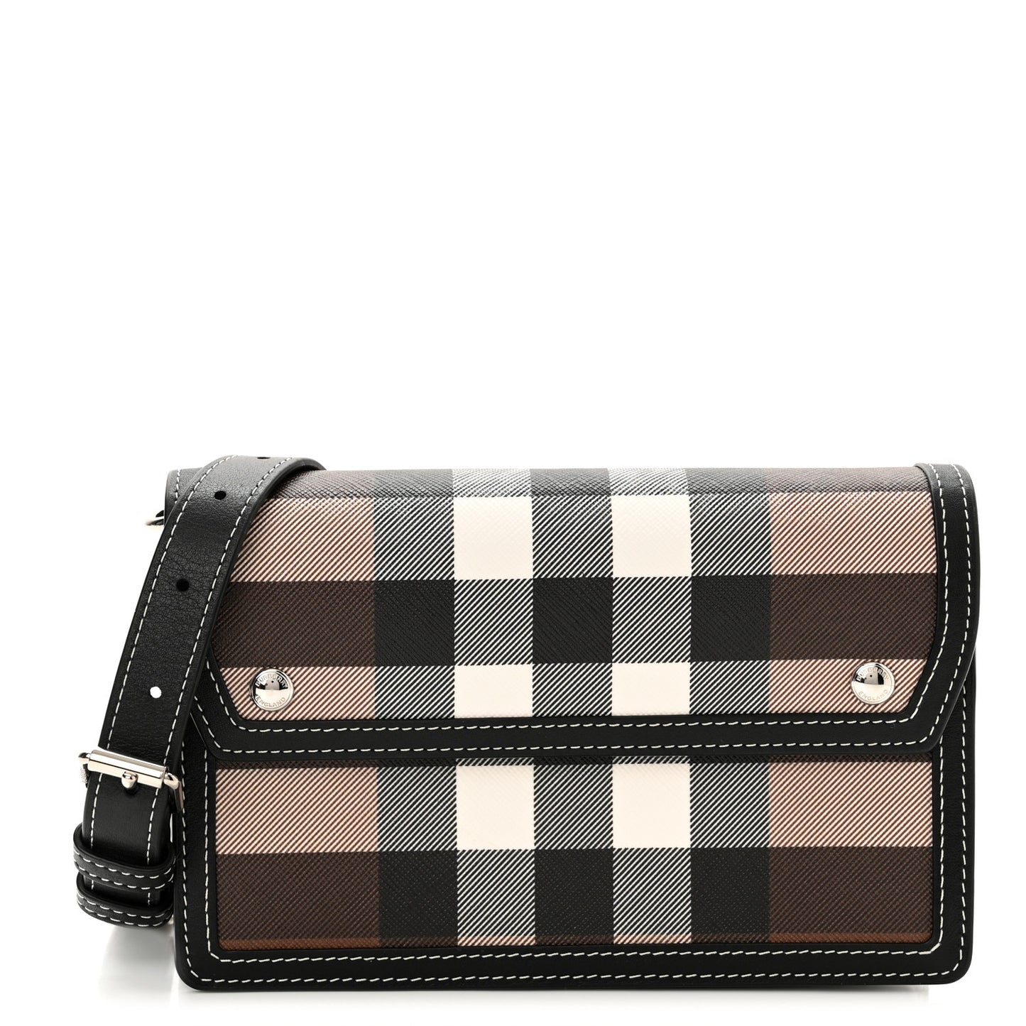 E-Canvas Giant Check Oscar Crossbody Dark Birch