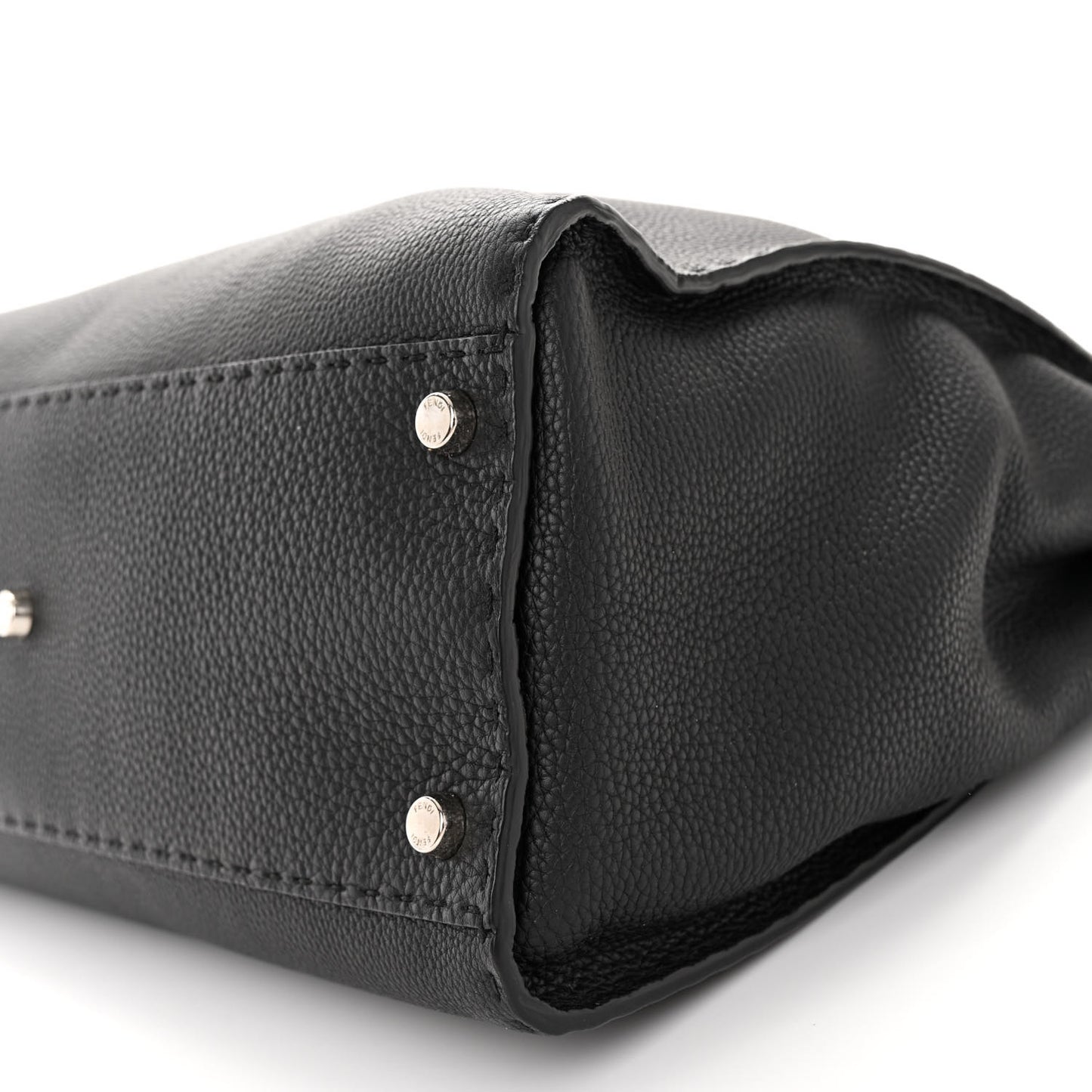 Cuoio Romano Selleria Bi-Color Large Peekaboo Iconic Satchel Black Mou