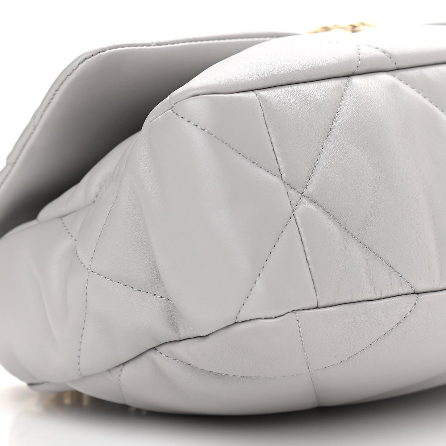 Lambskin Quilted Large Chanel 19 Flap Grey