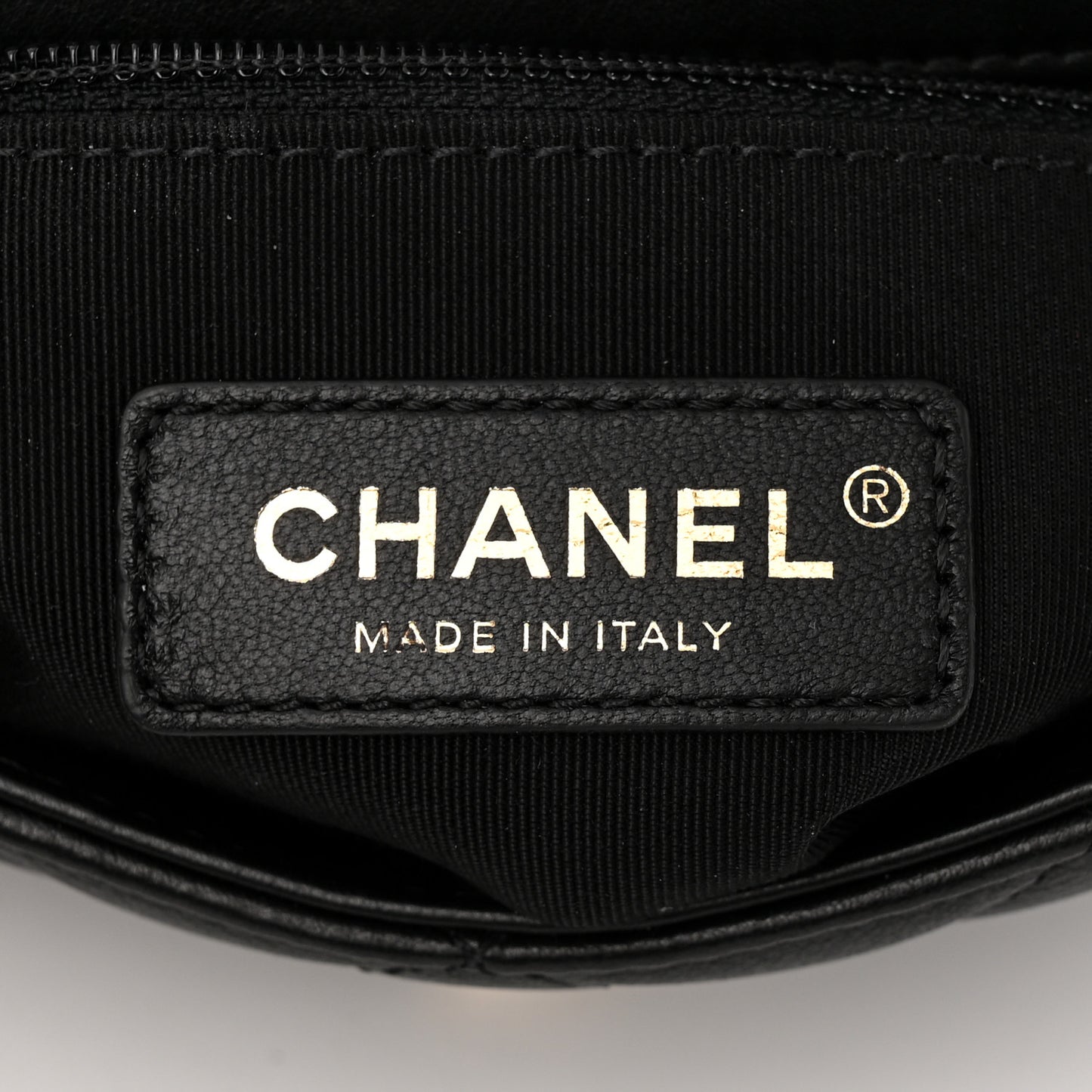 Calfskin Quilted Carry With Chic Flap Waist Bag With Chain Black