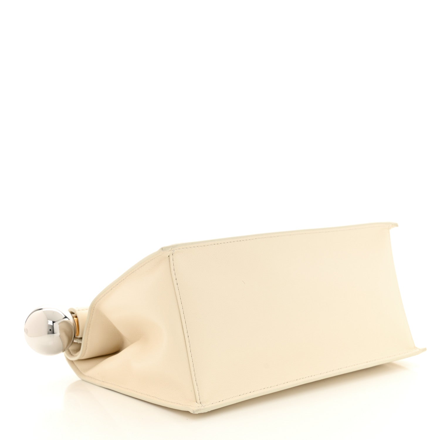 Jacquemus Smooth Calfskin La Pochette Rond Carre Light Ivory 4 of 10