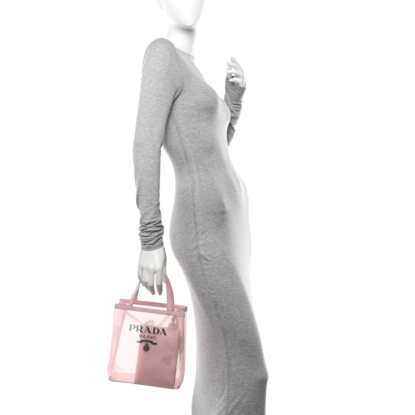 Sequin Mesh Small Tote Bag Pink