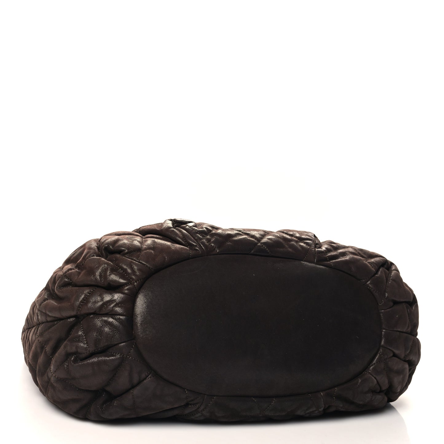 Iridescent Calfskin Quilted Large In The Mix Tote Dark Brown
