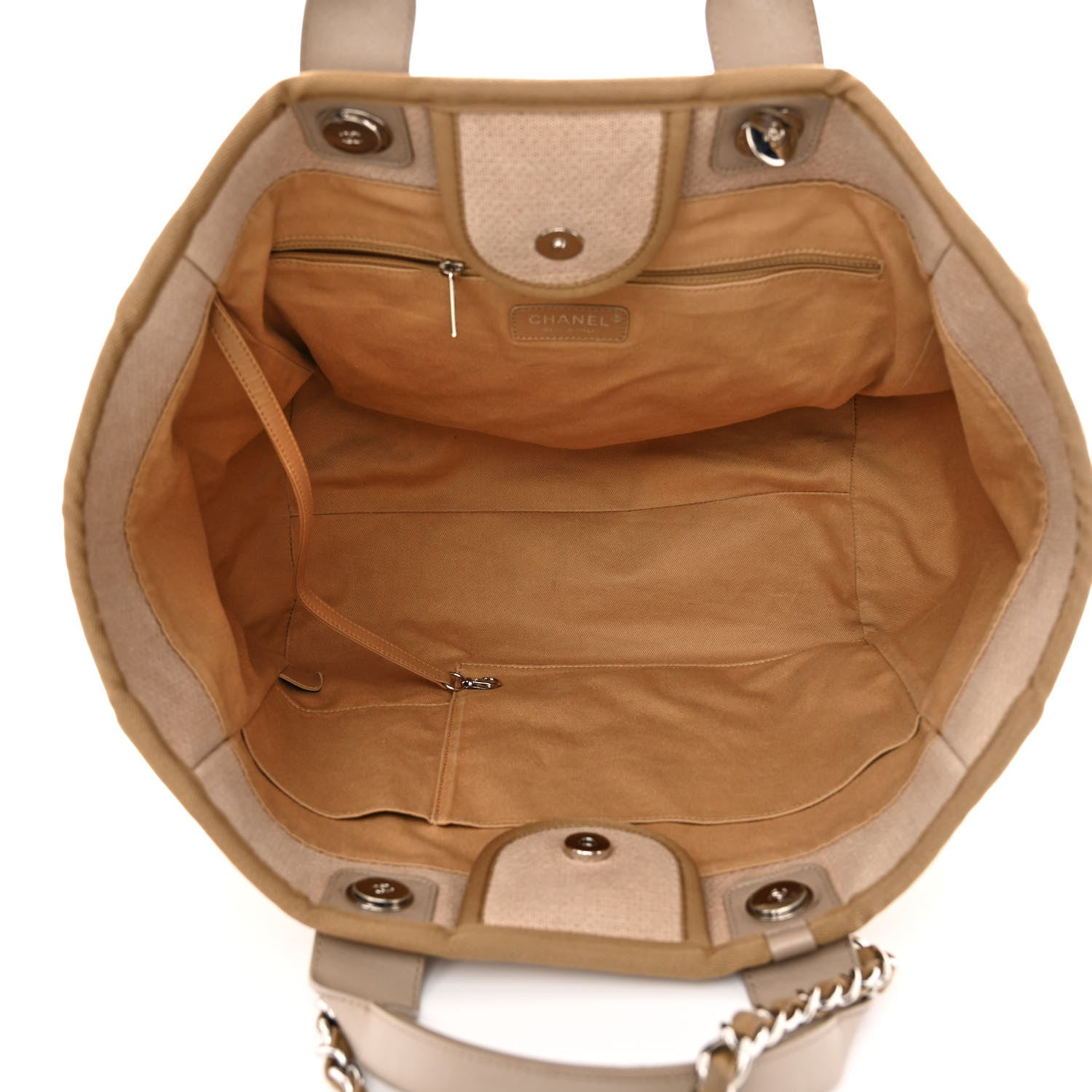 Chanel Canvas Large Deauville Tote Ecru 5 of 15