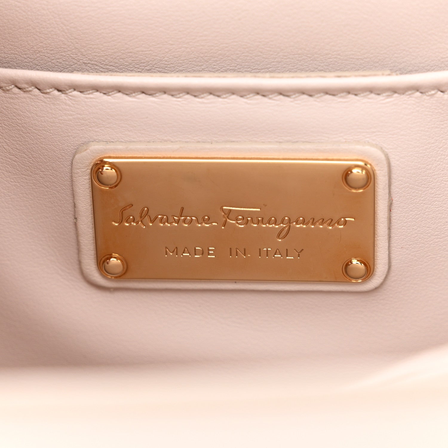 Salvatore Ferragamo Calfskin Medium Thalia Flap Shoulder Bag New Bisque 6 of 11