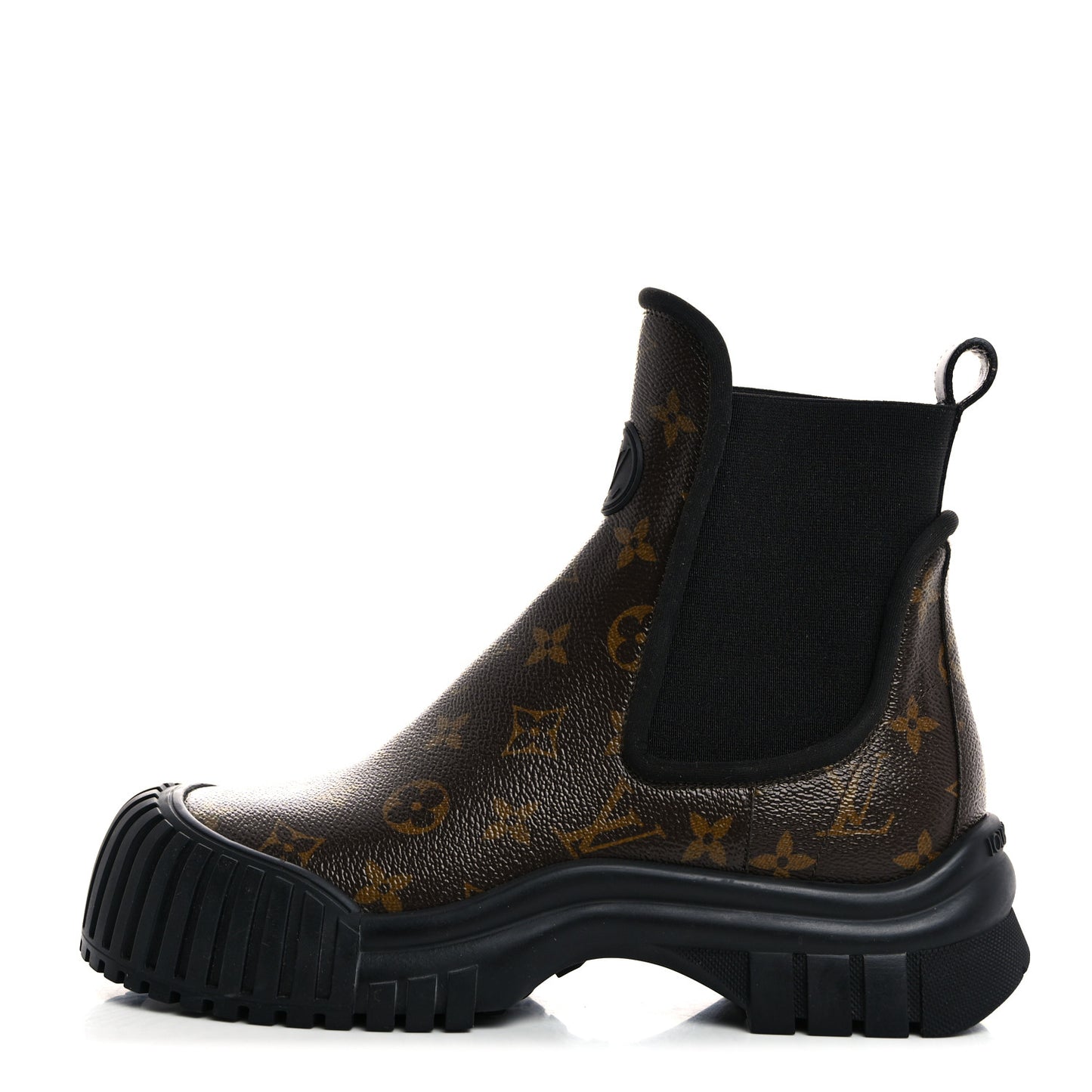 Patent Monogram Ruby Flat Ankle Boots 39 Black