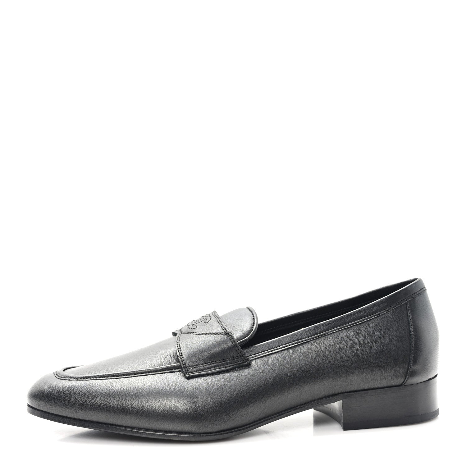 Chanel Lambskin Mens Stitched CC Loafers 42 Black 1821085 FASHIONPHILE Chanel Lambskin Mens Stitched CC Loafers 42 Black 1821085 FASHIONPHILE