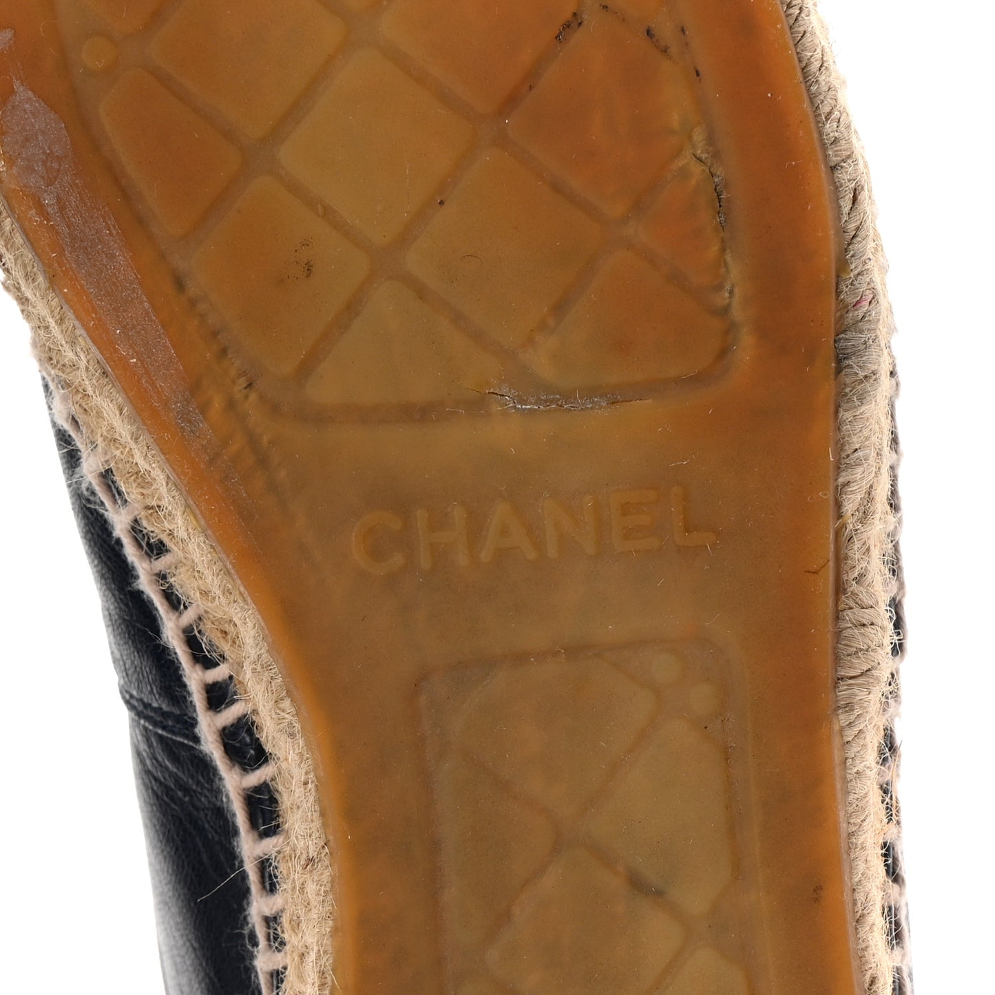 Lambskin CC Espadrilles 36 Navy Black