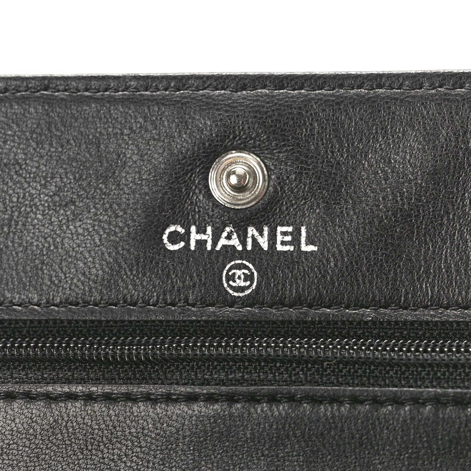 Chanel Lambskin Quilted Wallet On Chain WOC Black 6 of 11