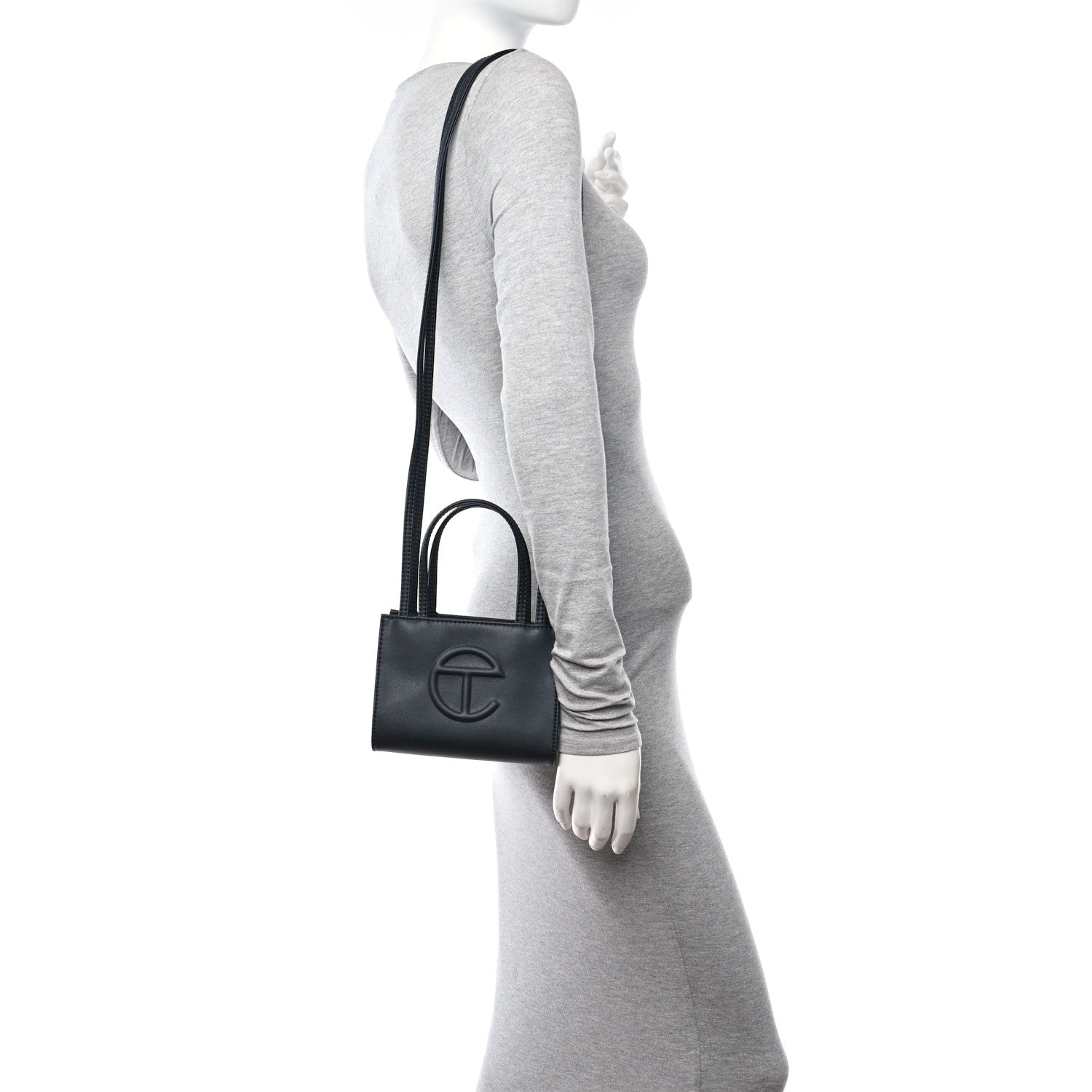 Telfar Vegan Leather Small Shopping Bag Black 2 of 9