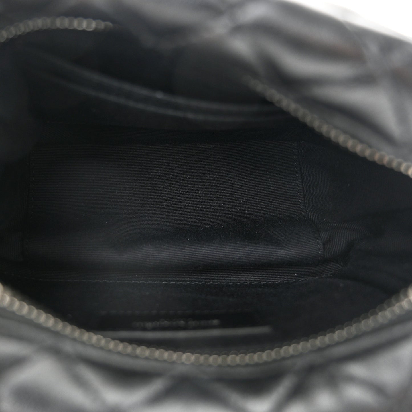 Calfskin Y Quilted Monogram Mini Loulou Bowling Bag Black
