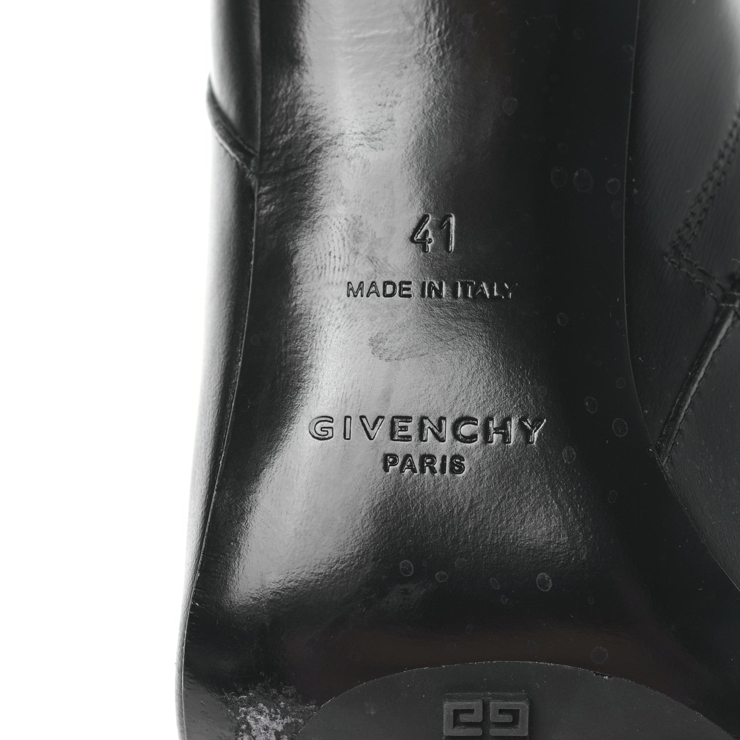 Givenchy Calfskin G Cube Heel Ankle Boots 41 Black 8 of 8