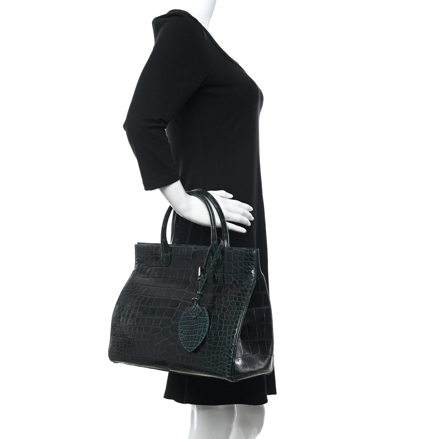 Crocodile Structure Tote Bag Emerald City