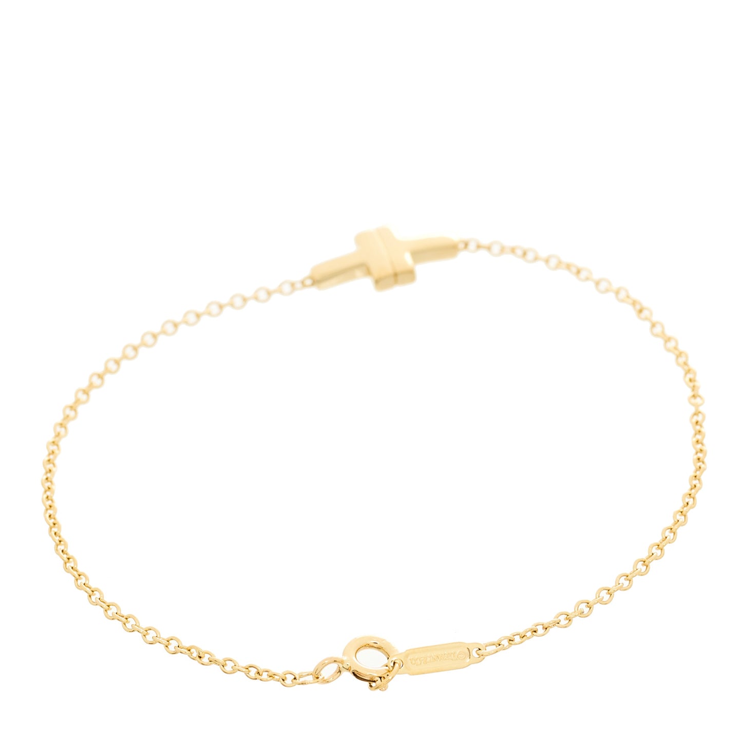 18K Yellow Gold T Single Chain Bracelet