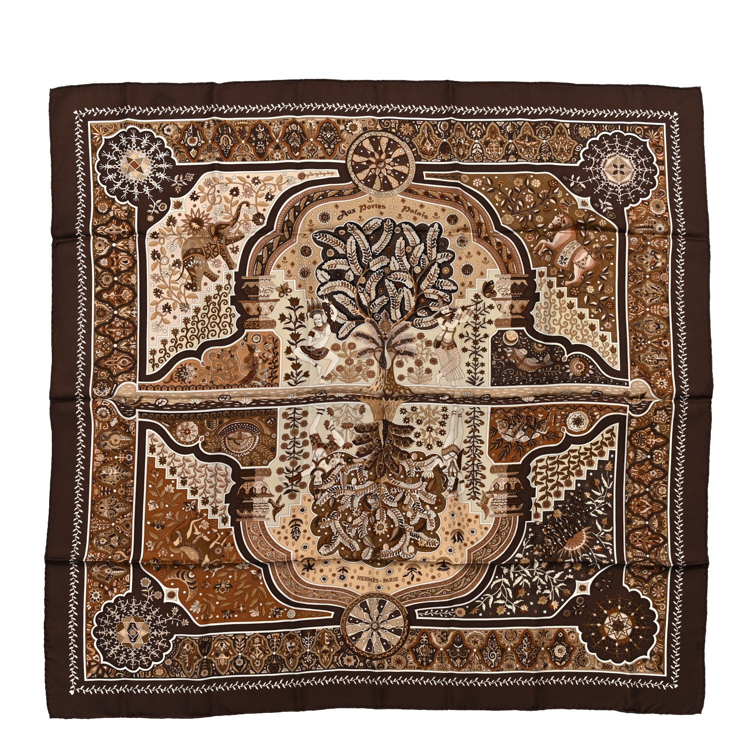 Hermes Silk Aux Portes Du Palais Scarf 90 1737985 – FASHIONPHILE