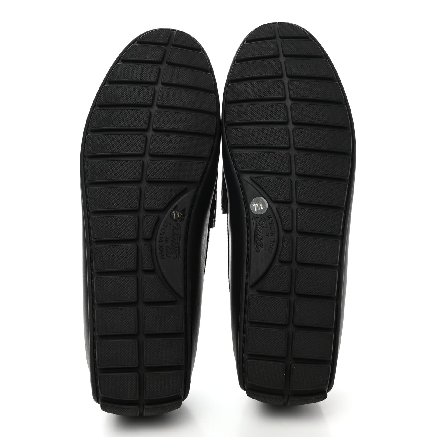 Calfskin Miro Soft Microguccissima Mens Driver Loafers 7.5 Black
